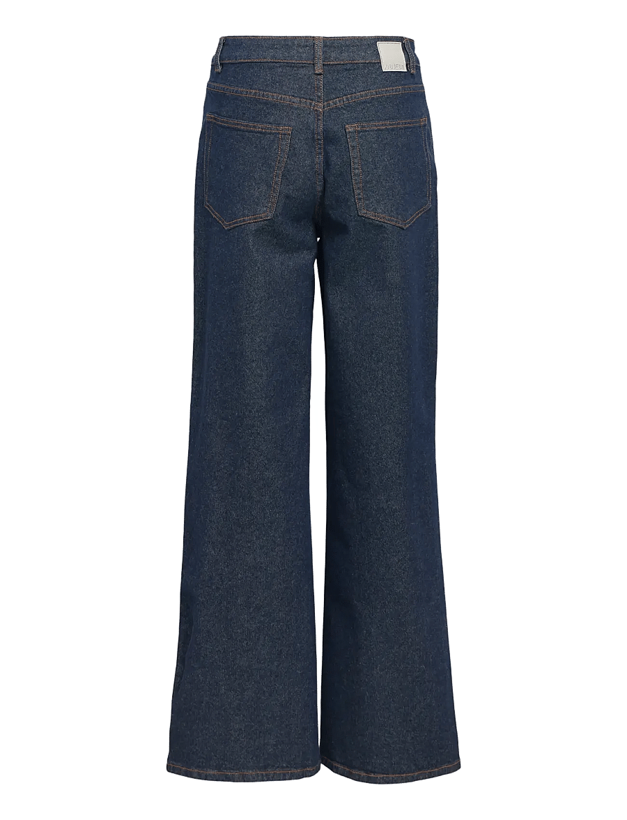 Object - OBJRIO MAE MW WIDE JEANS NOOS - hosen mit weitem bein - dark blue denim - 2