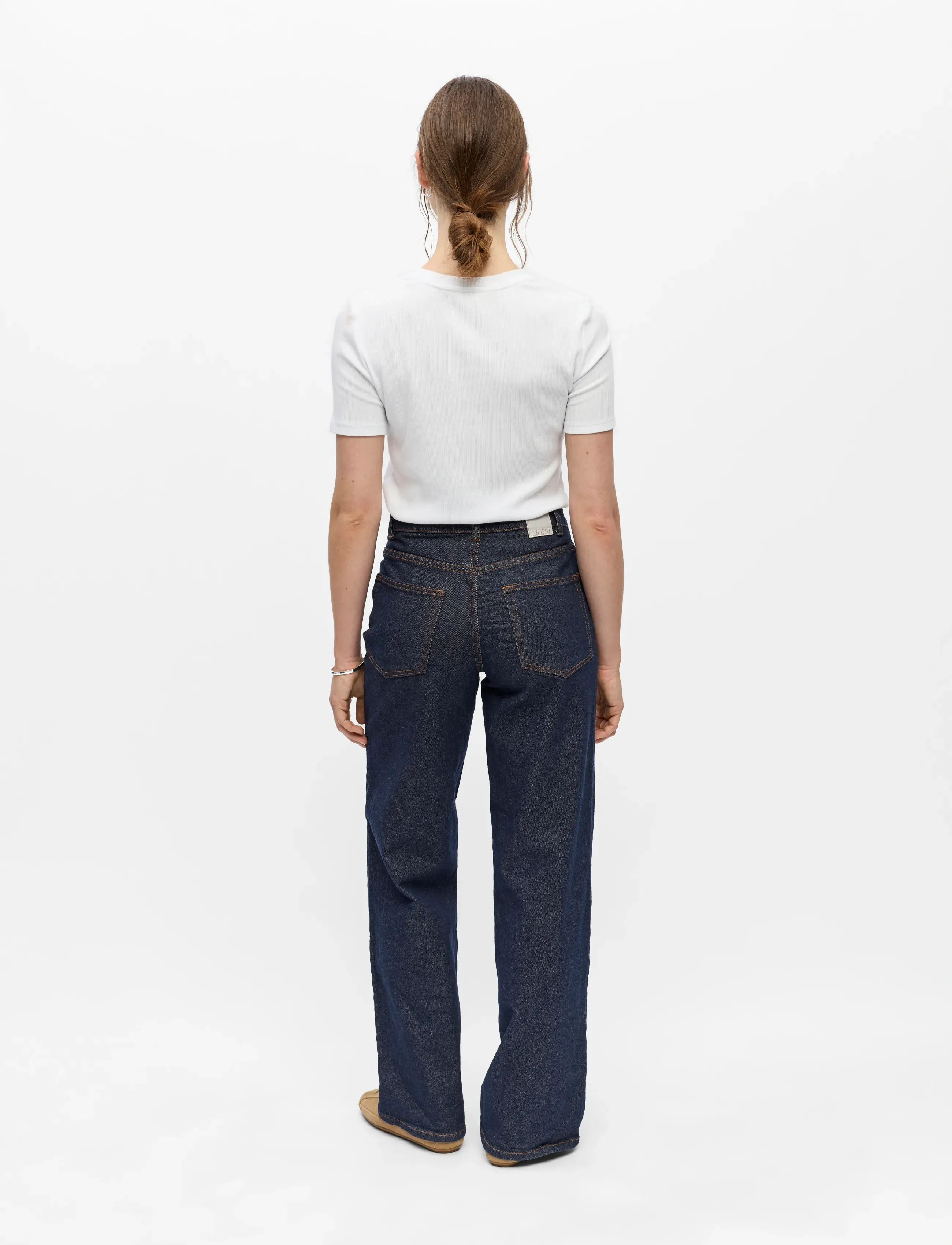 Object - OBJRIO MAE MW WIDE JEANS NOOS - dark blue denim - 3