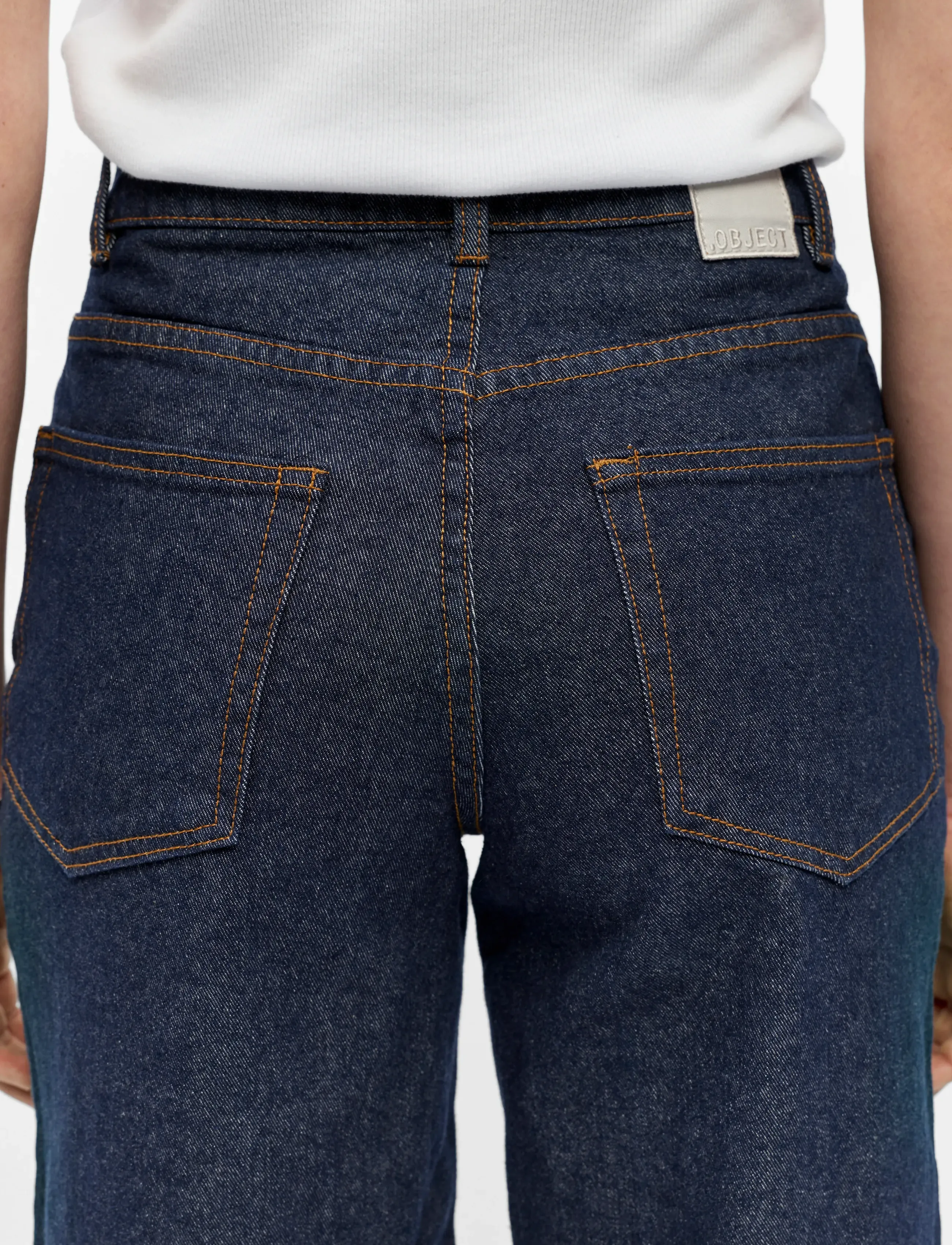 Object - OBJRIO MAE MW WIDE JEANS NOOS - dark blue denim - 4