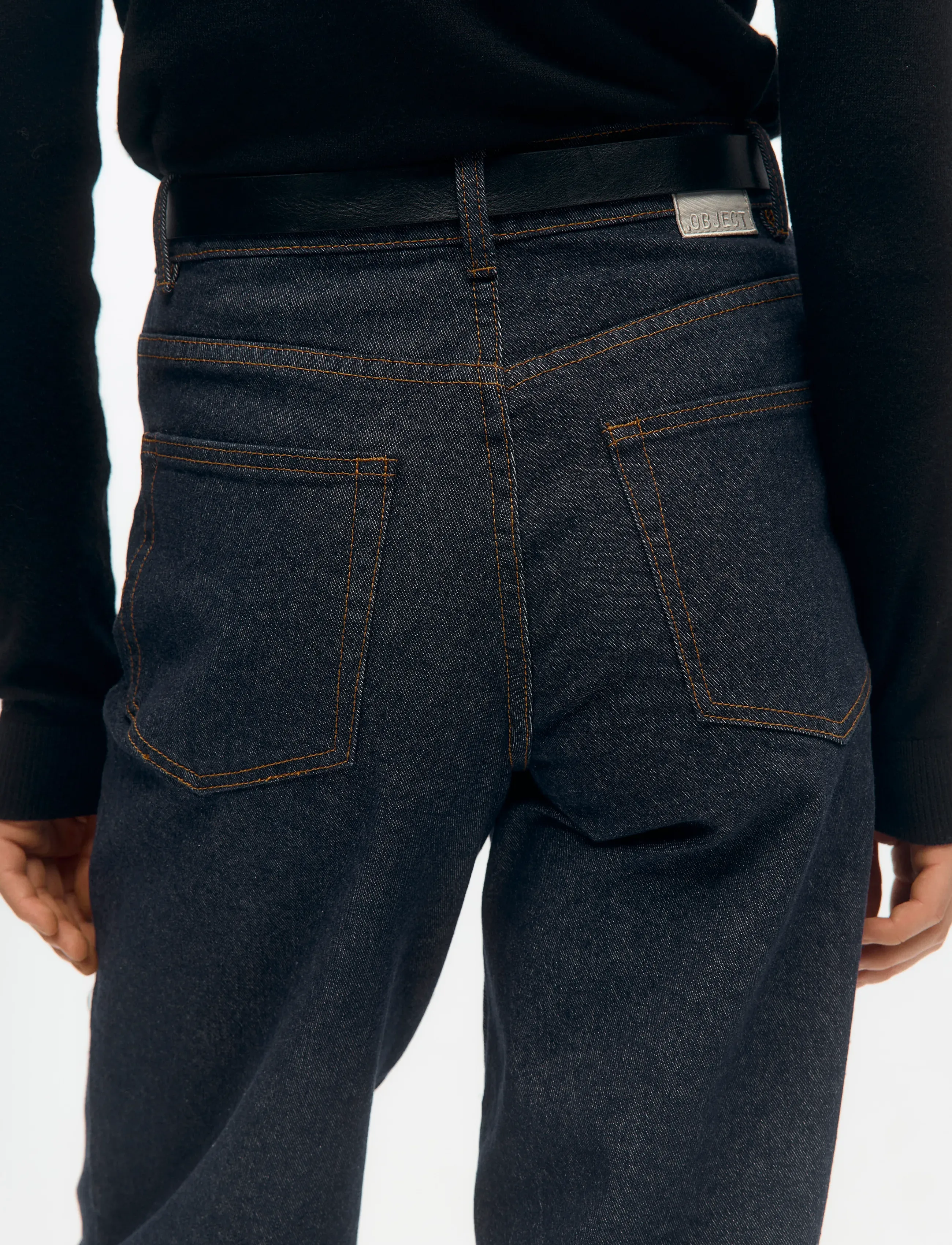 Object - OBJRIO MAE MW WIDE JEANS NOOS - hosen mit weitem bein - dark blue denim - 5