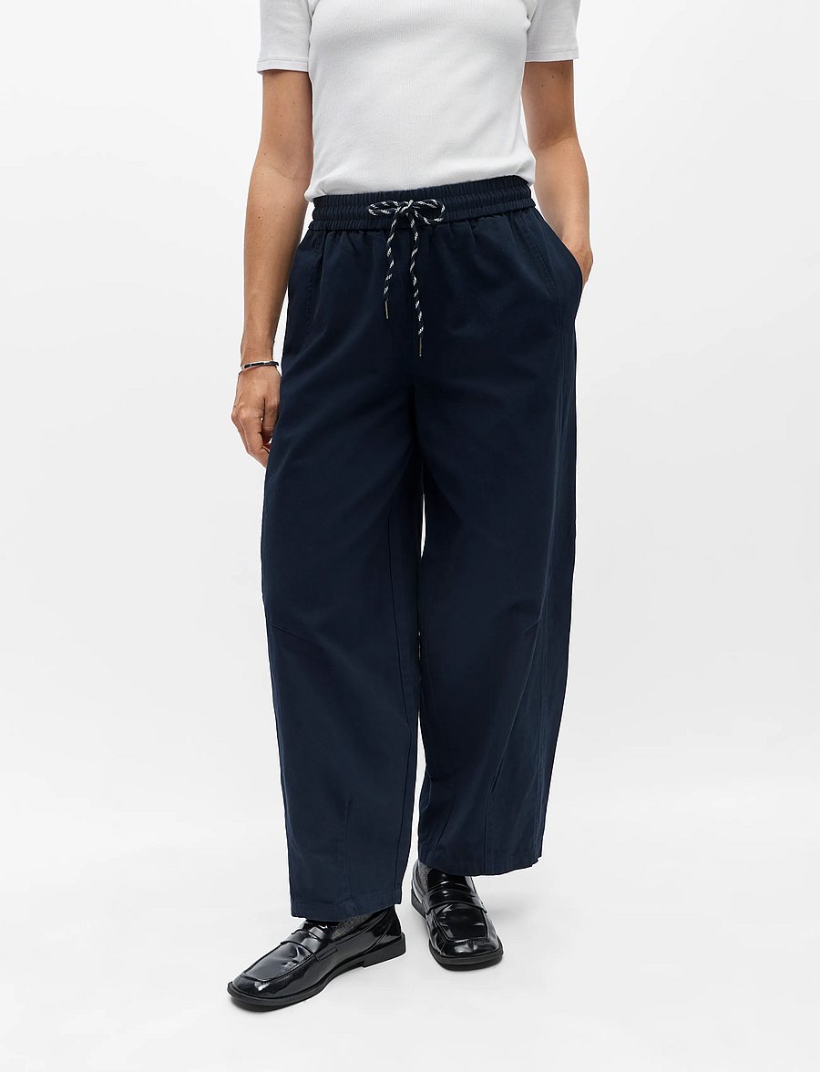 Object - OBJNATALIE MW LOOSE PANT REP - laia säärega püksid - sky captain - 0