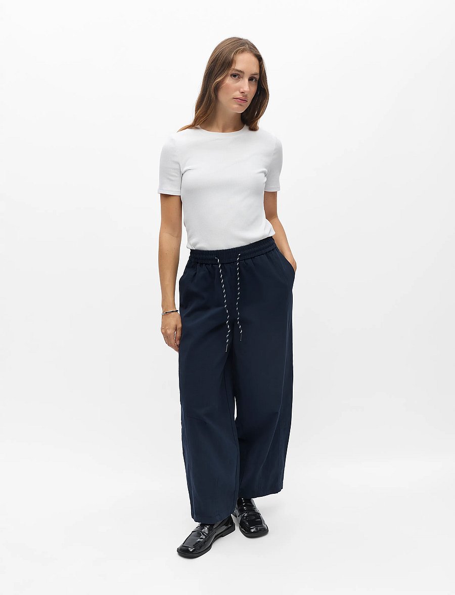 Object - OBJNATALIE MW LOOSE PANT REP - laia säärega püksid - sky captain - 3