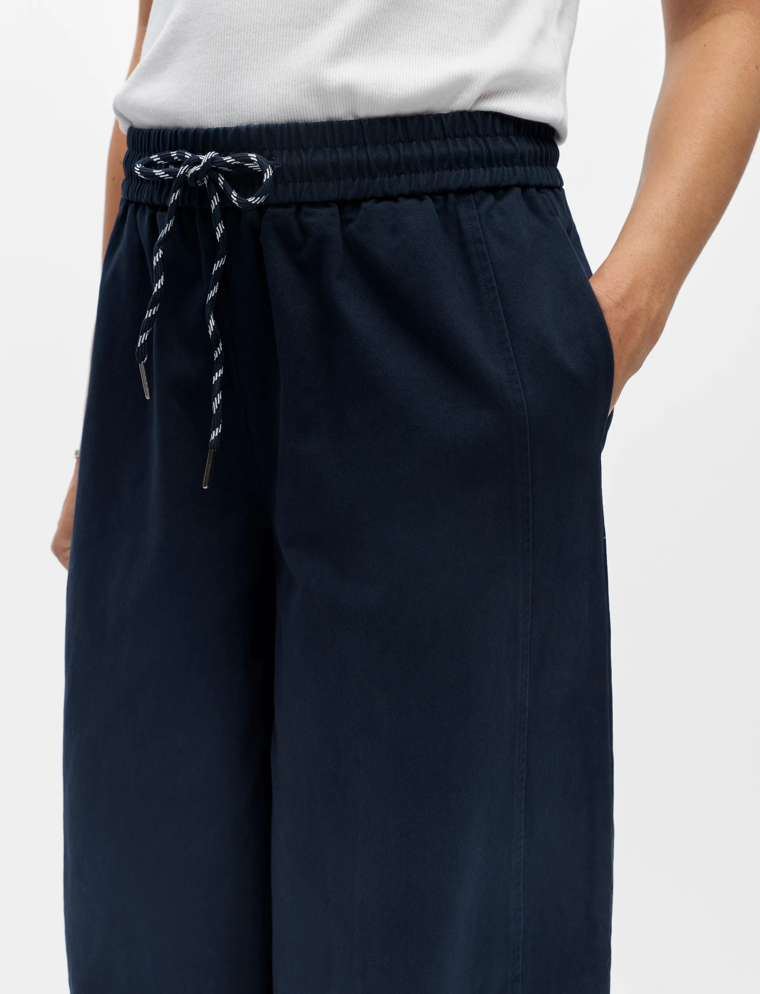 Object - OBJNATALIE MW LOOSE PANT REP - laia säärega püksid - sky captain - 4