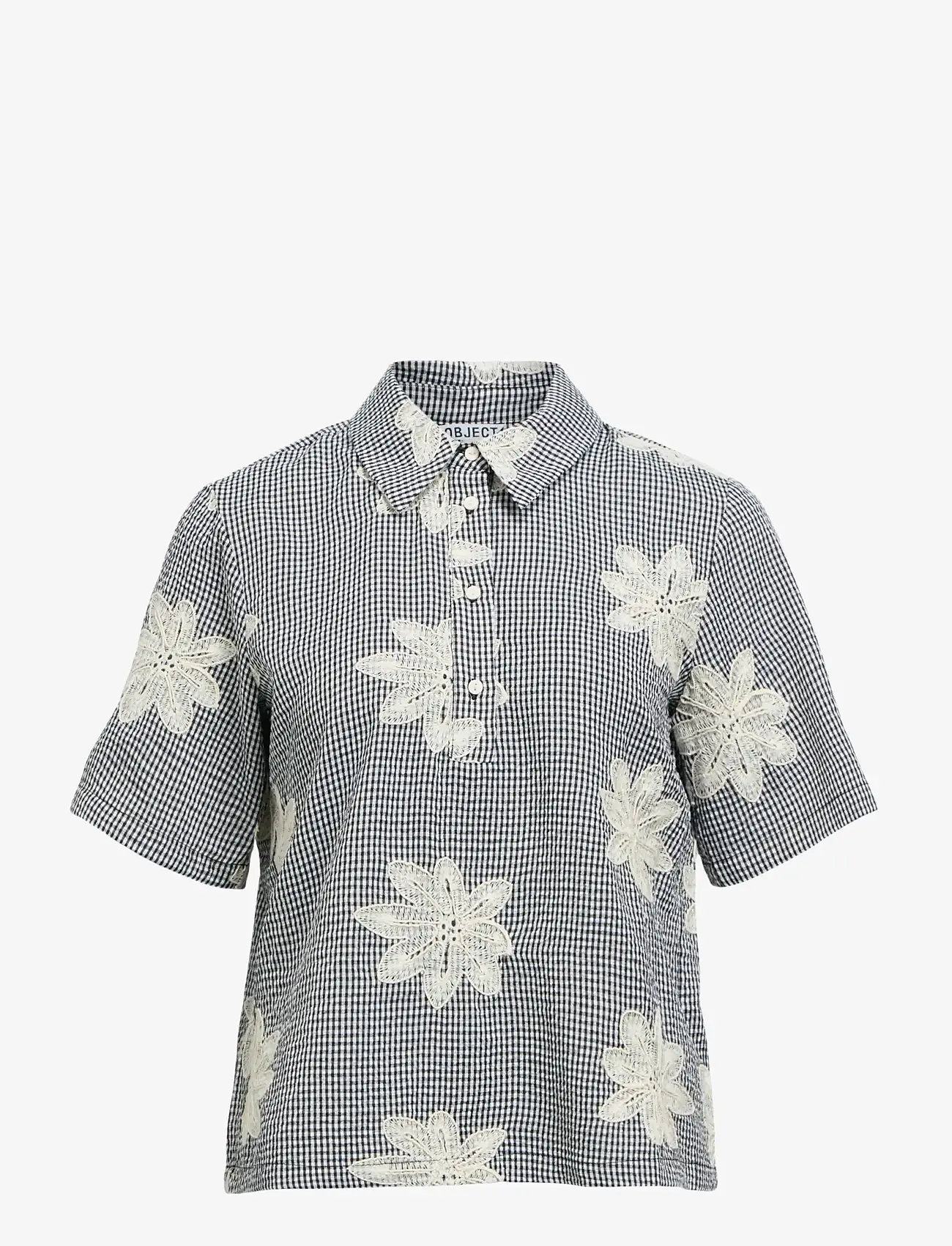 Object - OBJPENNY RE S/S TOP SS E DIV - lühikeste varrukatega särgid - black - 1