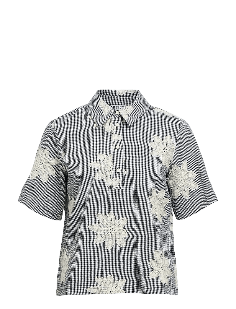 Object - OBJPENNY RE S/S TOP SS E DIV - lühikeste varrukatega särgid - black - 1