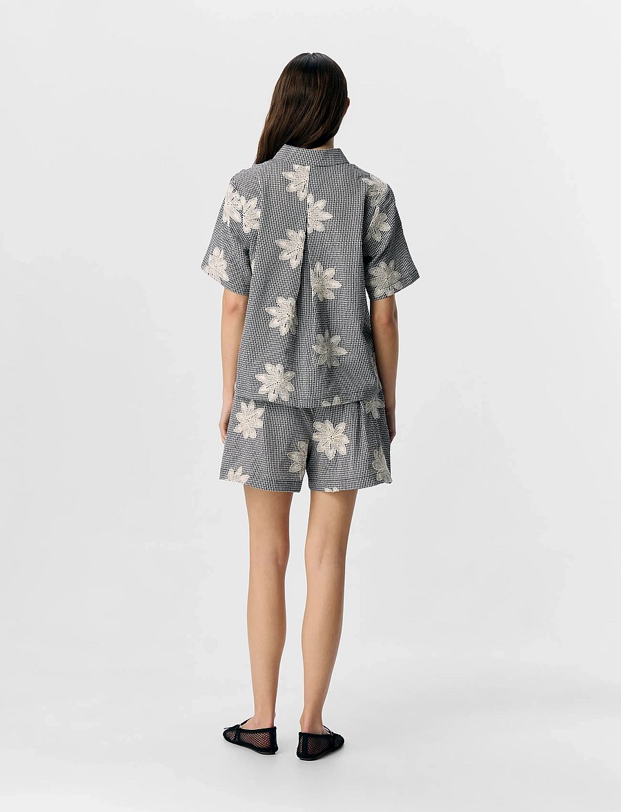 Object - OBJPENNY RE S/S TOP SS E DIV - lyhythihaiset kauluspaidat - black - 2