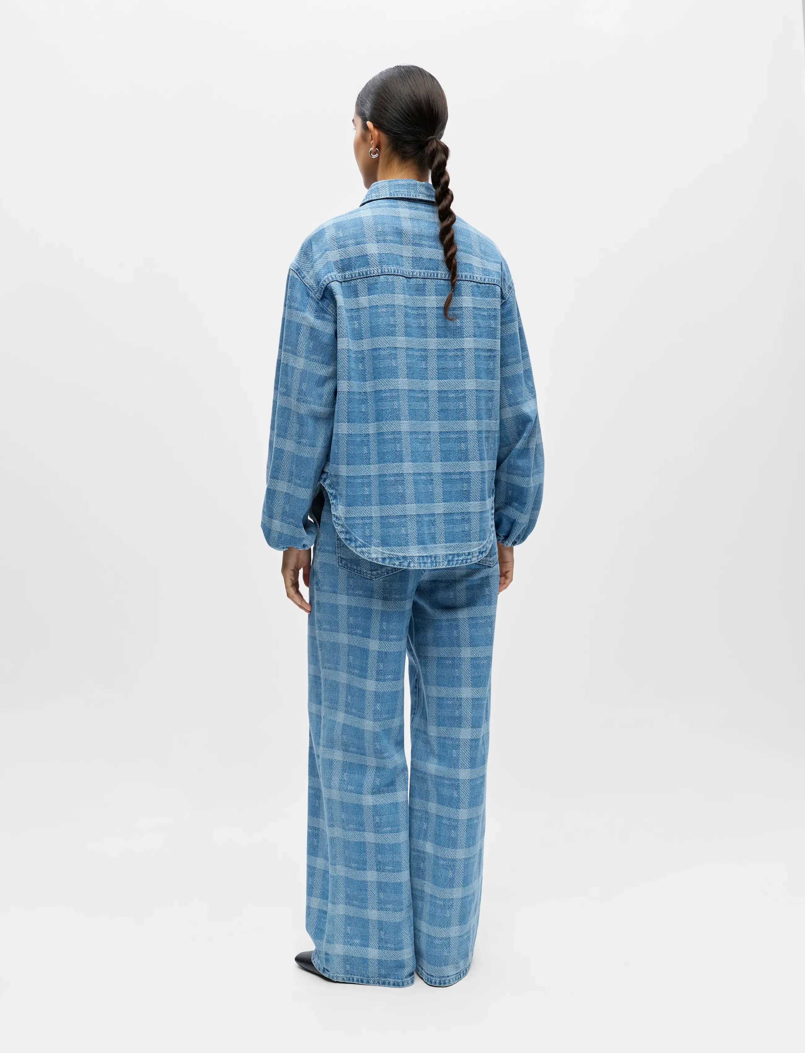 Object - OBJCHECKY L/S RE DENIM SHIRT 143 - jeansowe koszule - light blue denim - 2