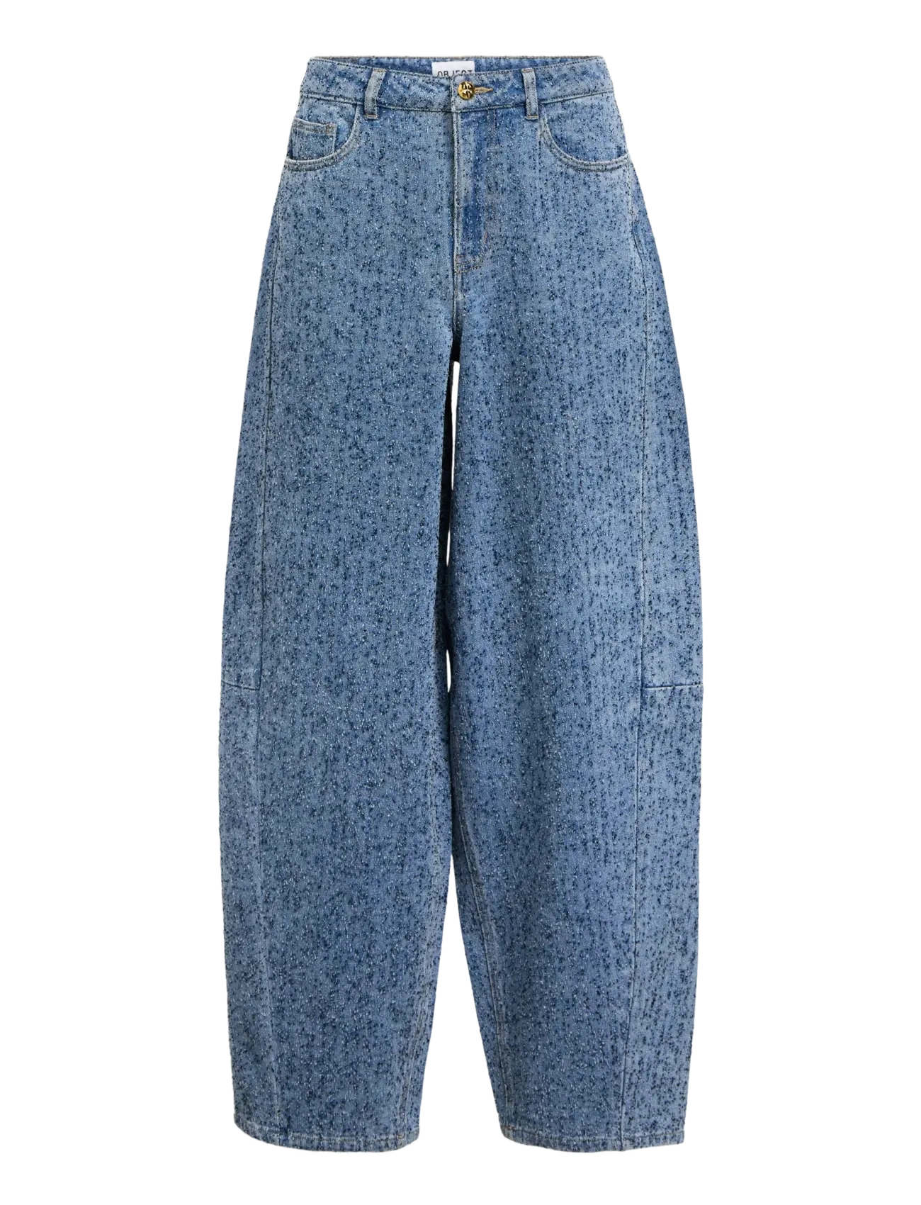 Object OBJFRIDA MW SUPER BARREL JEANS 143 - Jeans - LIGHT BLUE DENIM / blue