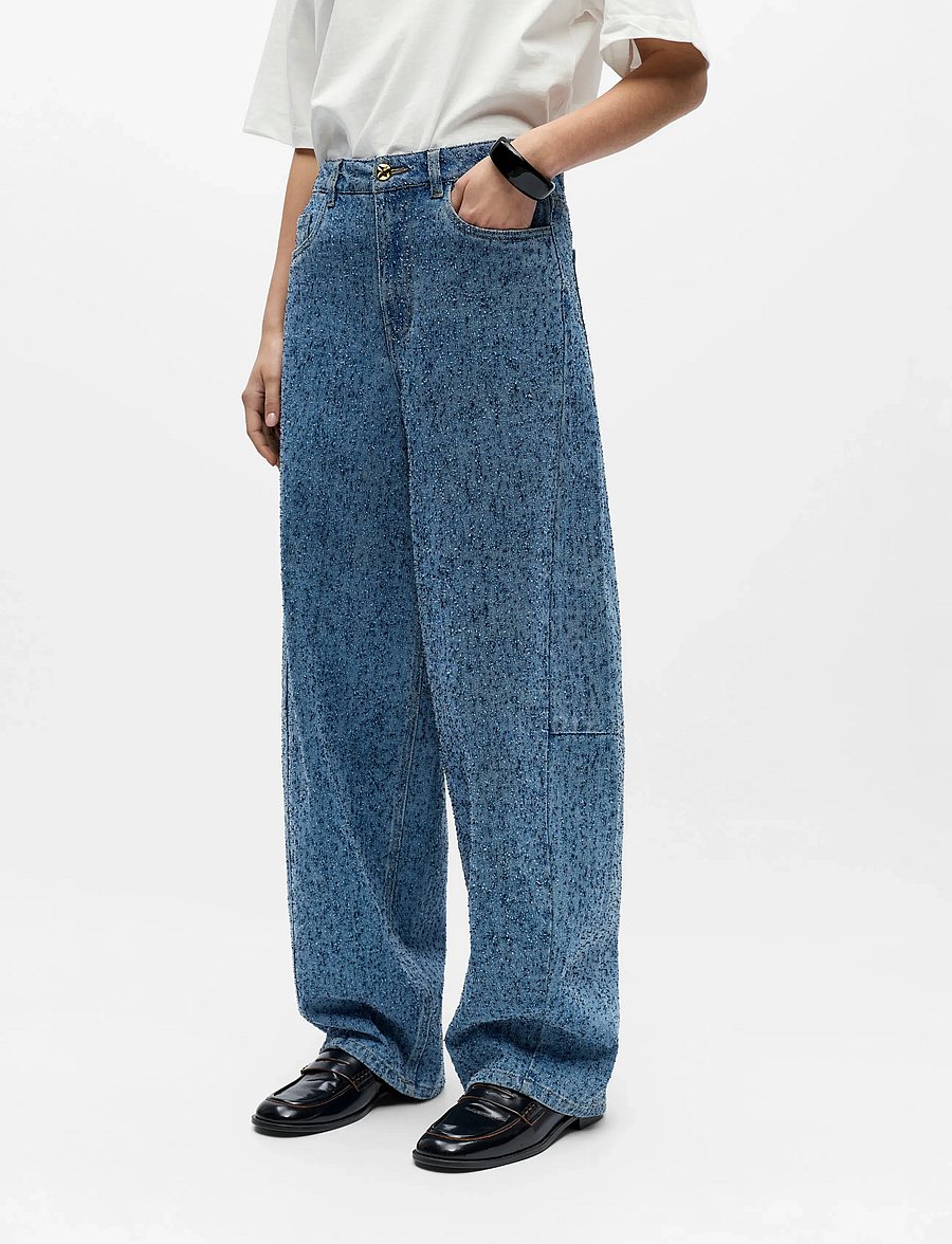 Object - OBJFRIDA MW SUPER BARREL JEANS 143 - barrel jeans - light blue denim - 4