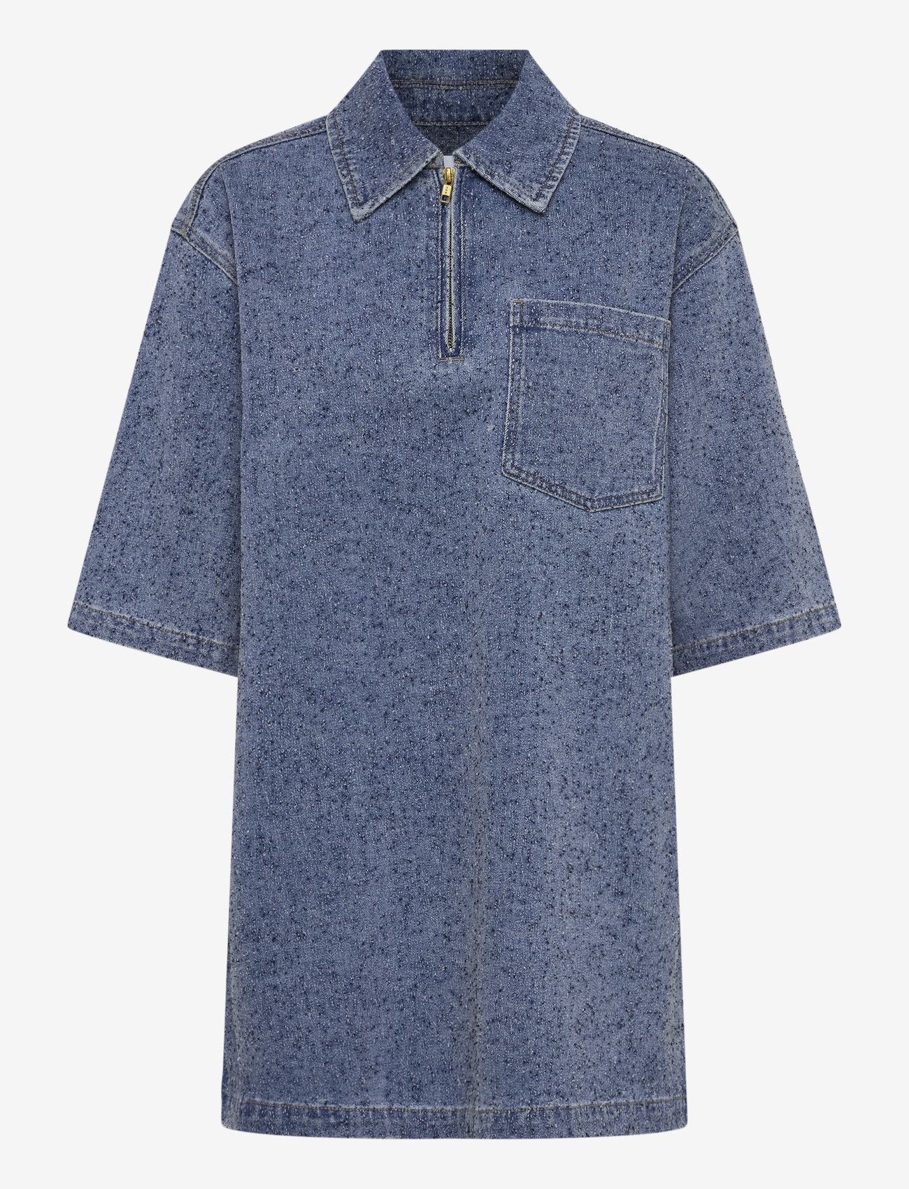 Object - OBJFRIDA 3/4 SLEEVE LO DRESS NOOS - skjortekjoler - light blue denim - 0