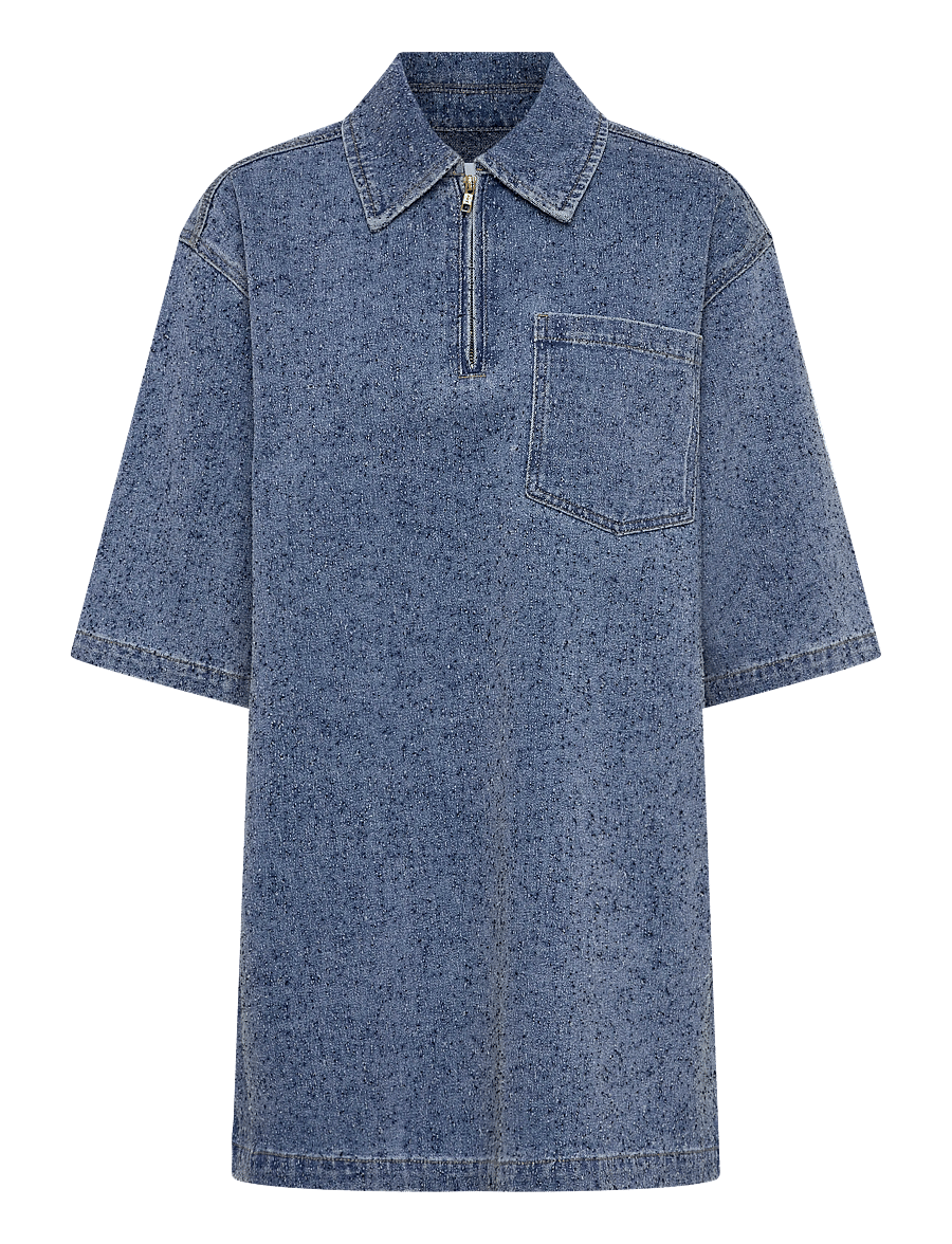 Object - OBJFRIDA 3/4 SLEEVE LO DRESS NOOS - marškinių tipo suknelės - light blue denim - 0