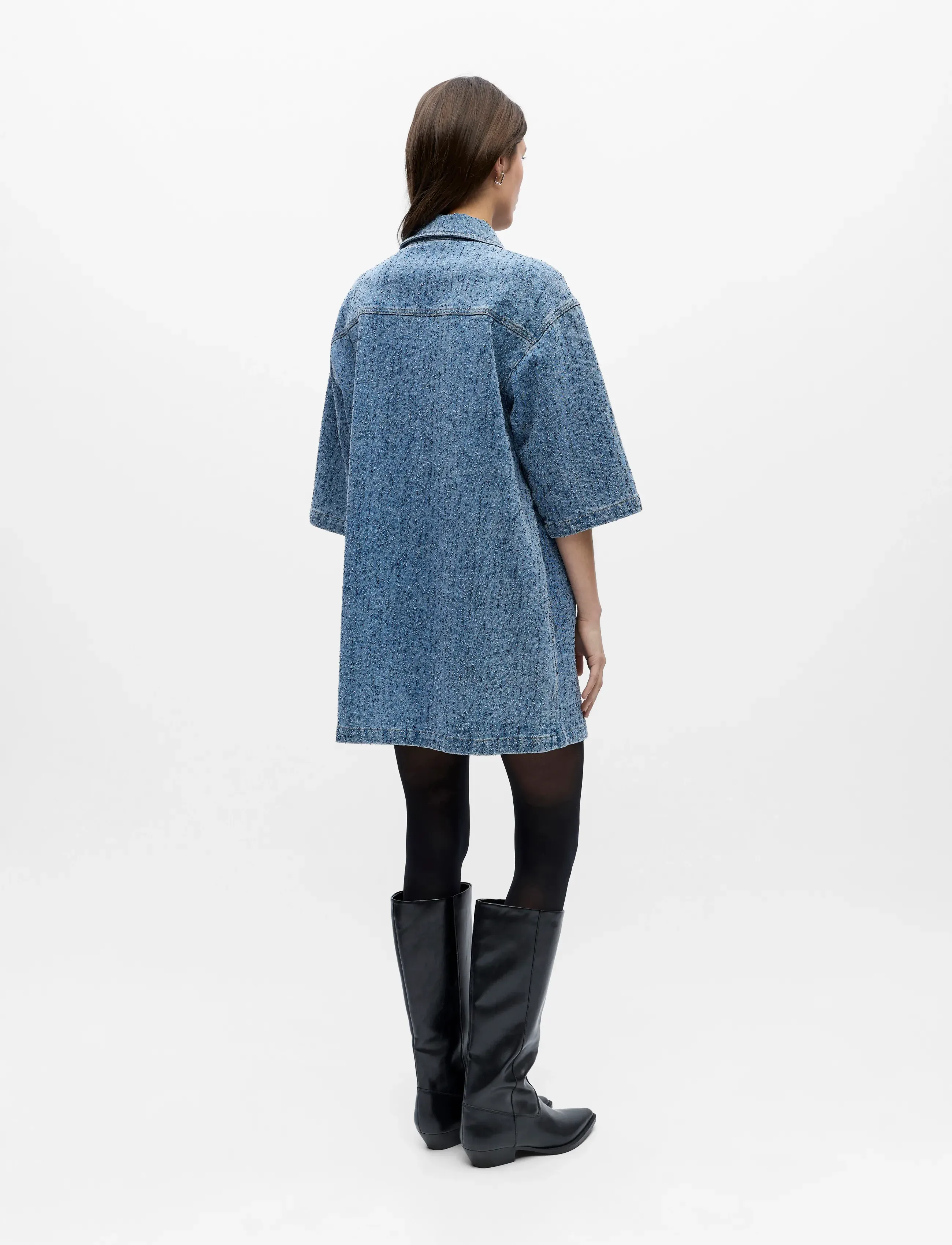 Object - OBJFRIDA 3/4 SLEEVE LO DRESS NOOS - hemdkleider - light blue denim - 3