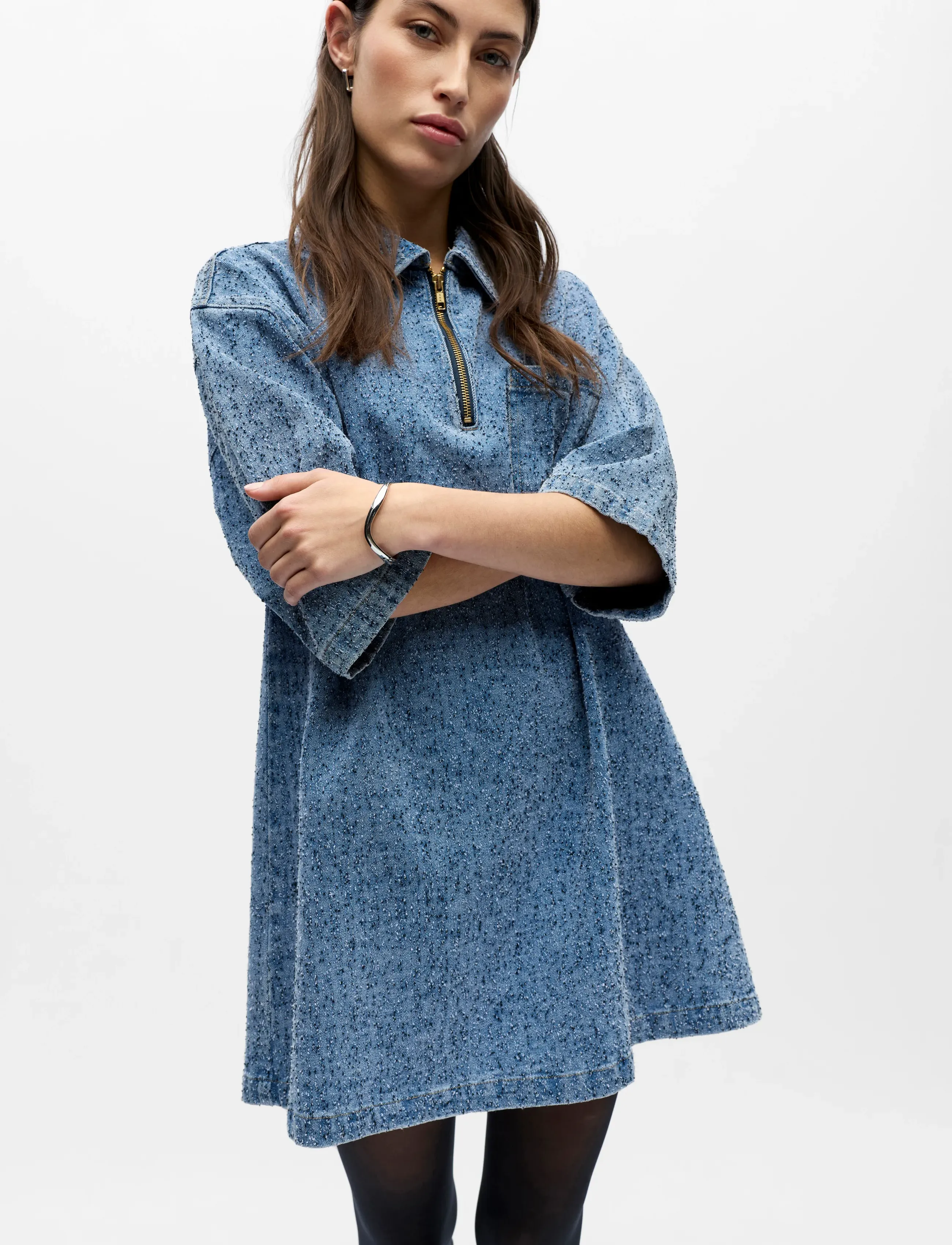 Object - OBJFRIDA 3/4 SLEEVE LO DRESS NOOS - hemdkleider - light blue denim - 4