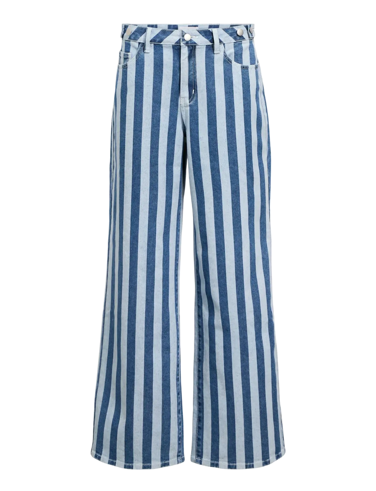 Object OBJRIO STEFFI MW WIDE JEANS 143 - Jeans - LIGHT BLUE DENIM / blue