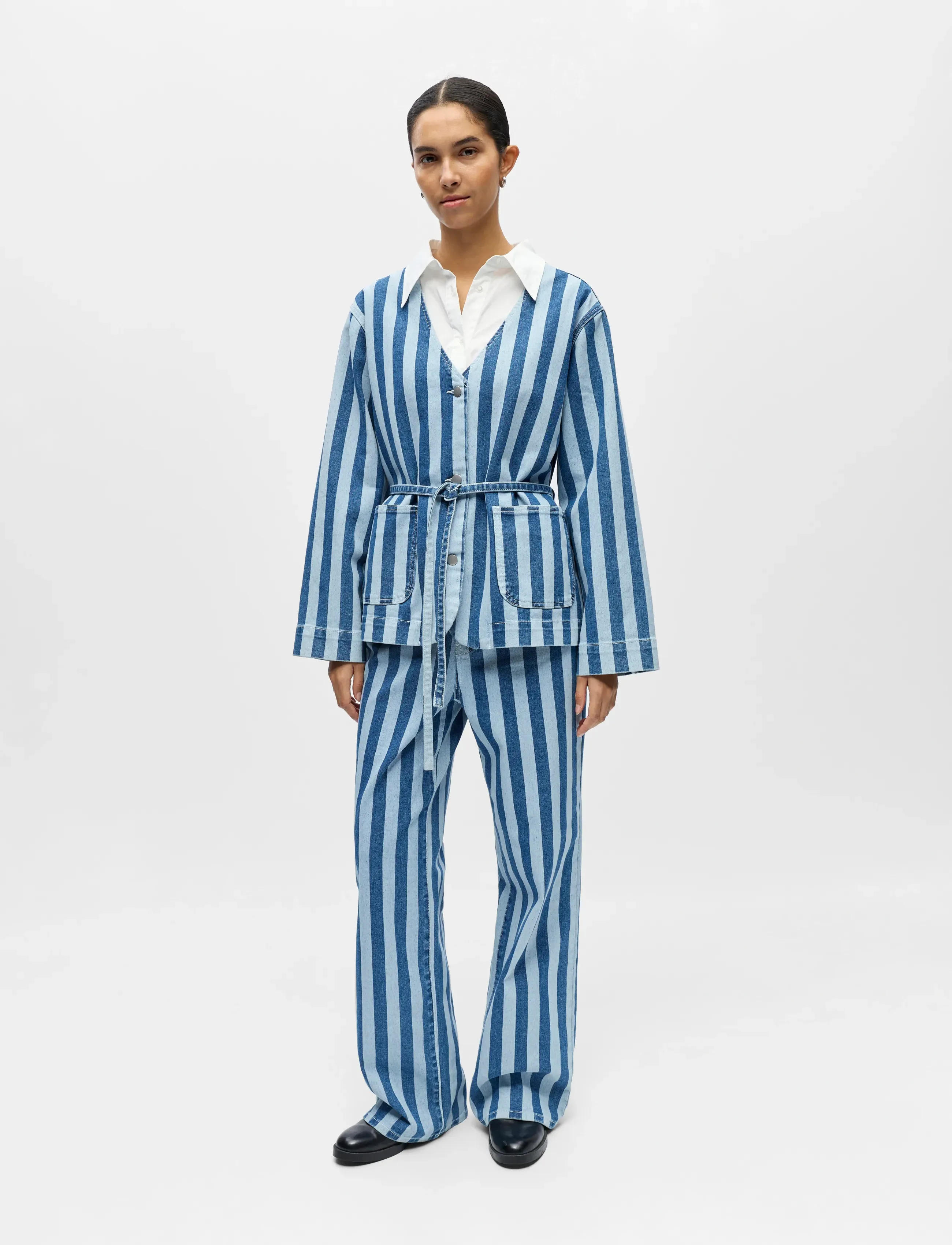 Object OBJRIO STEFFI MW WIDE JEANS 143 - Deals - LIGHT BLUE DENIM / blue