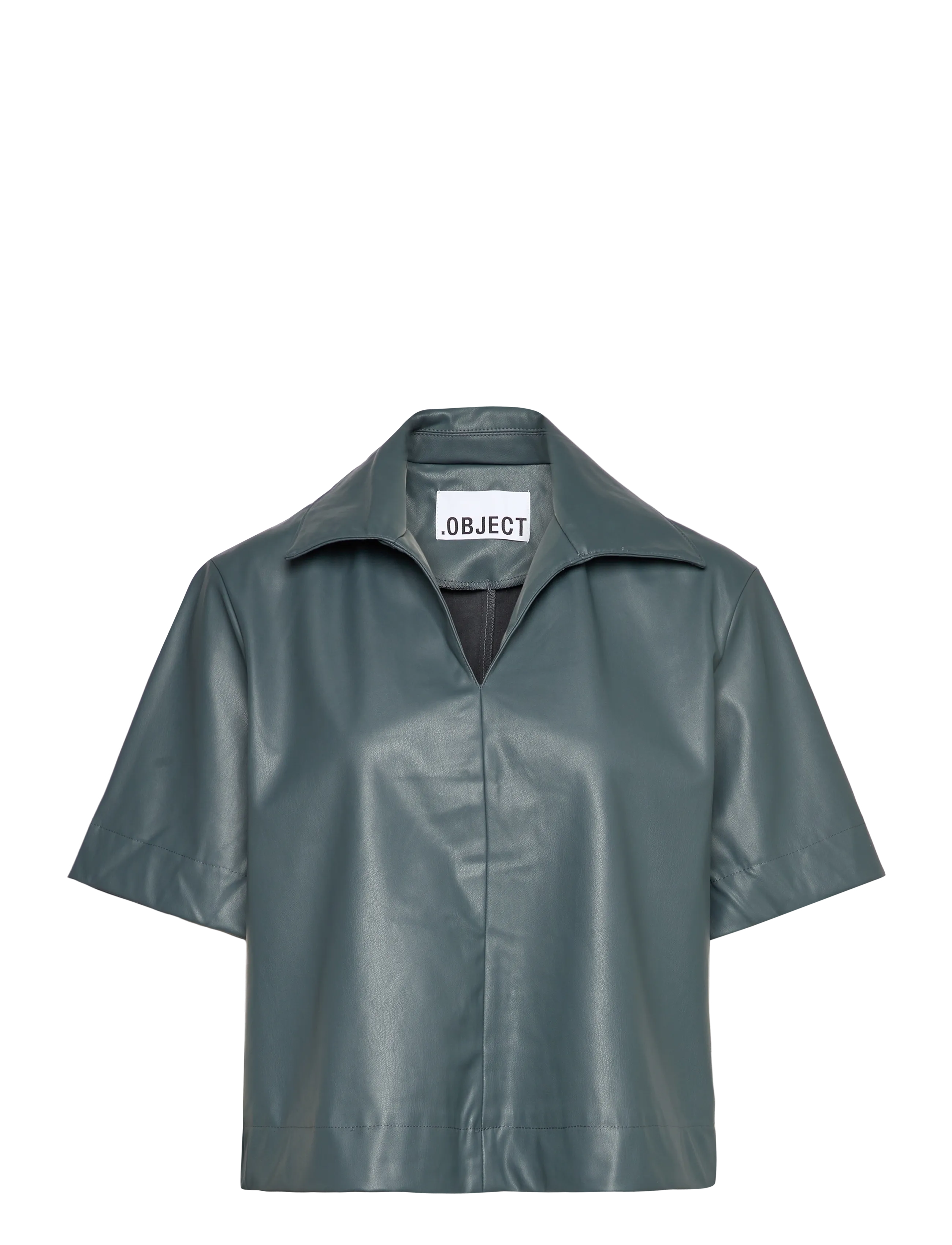 Object OBJEMERY 2/4 LO COATED TOP 143 - Blusar & Skjortor - DARK SLATE / blue