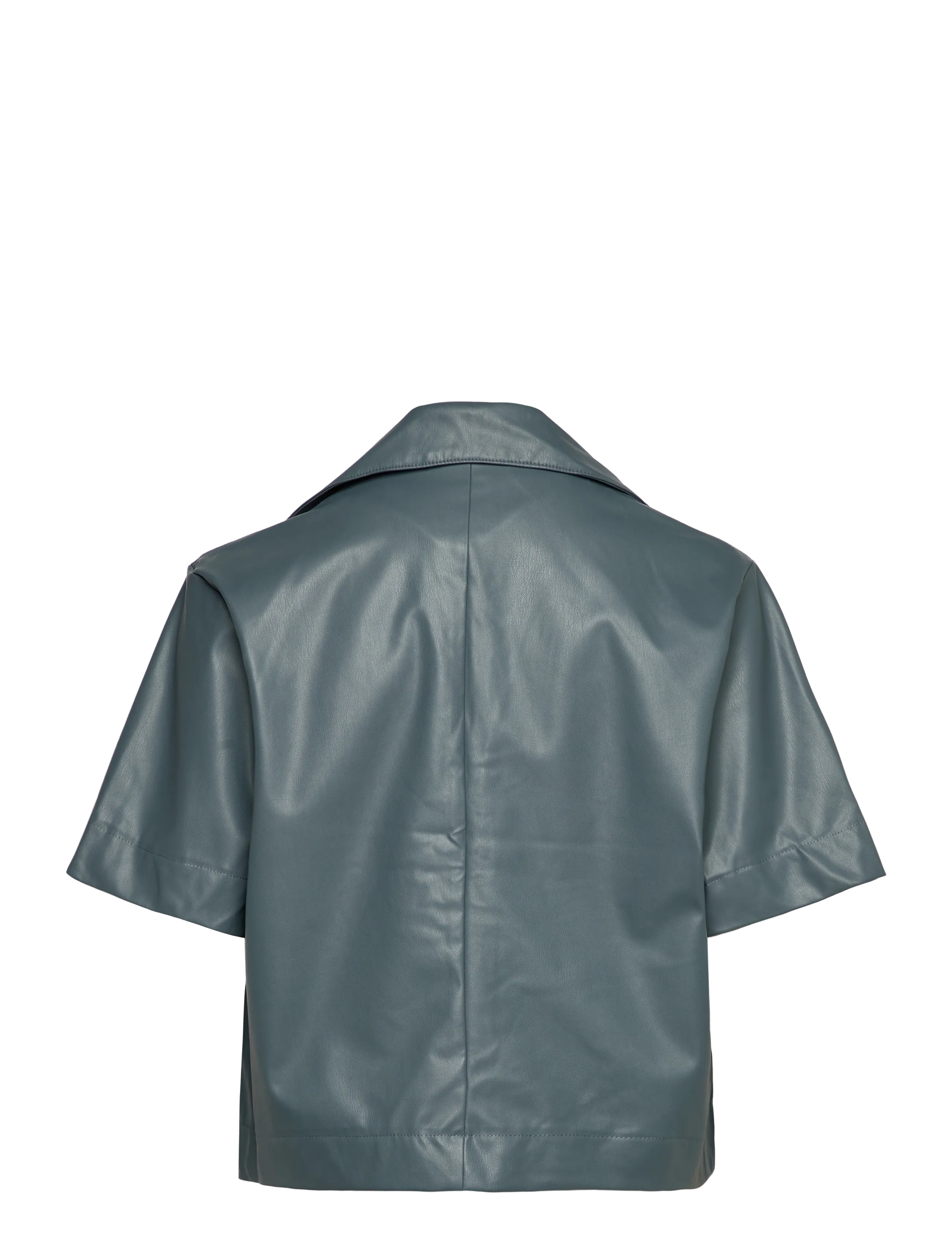 Object - OBJEMERY 2/4 LO COATED TOP 143 - kortærmede skjorter - dark slate - 2
