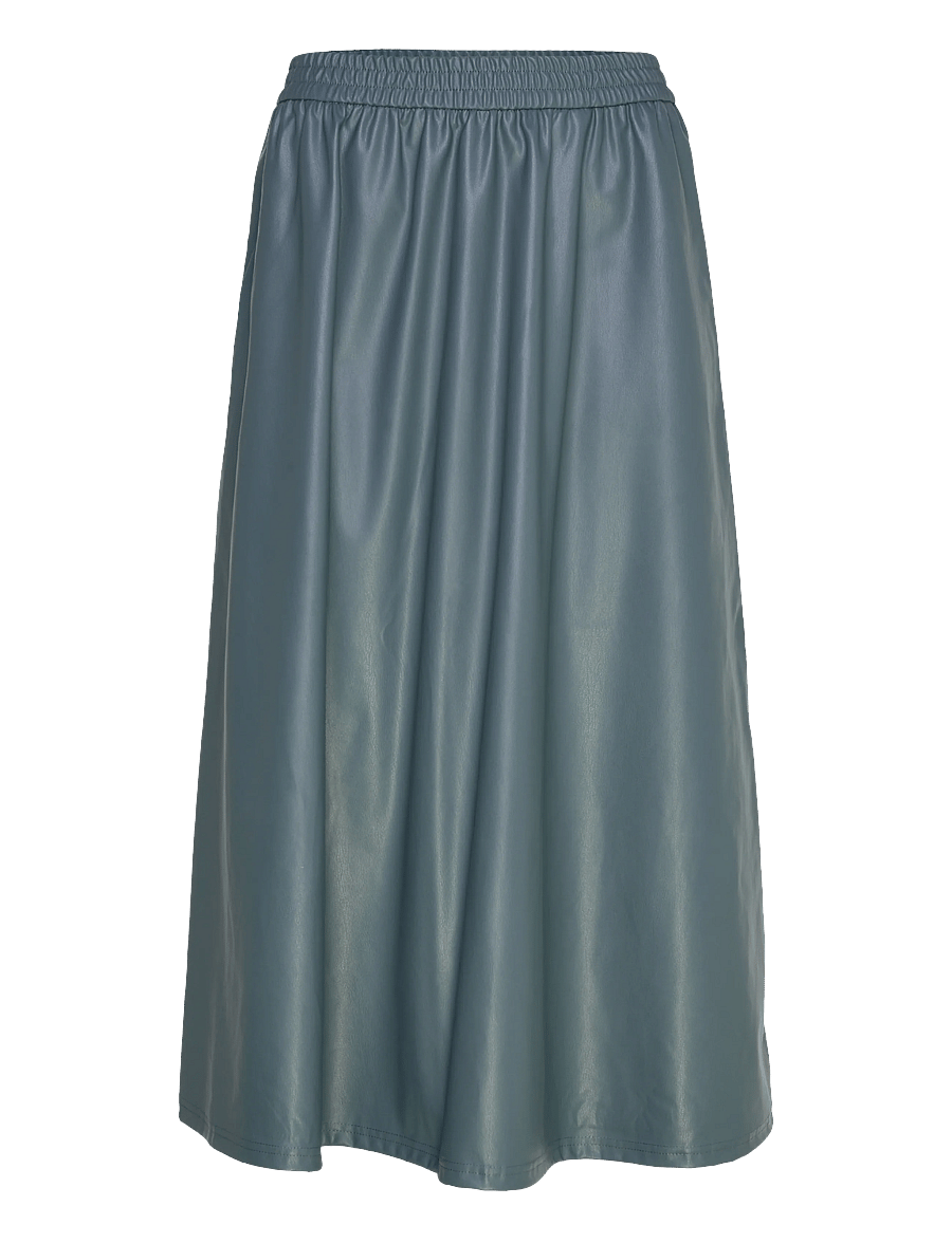 Object - OBJEMERY MW LOSE COATED SKIRT 143 - midi kjolar - dark slate - 1