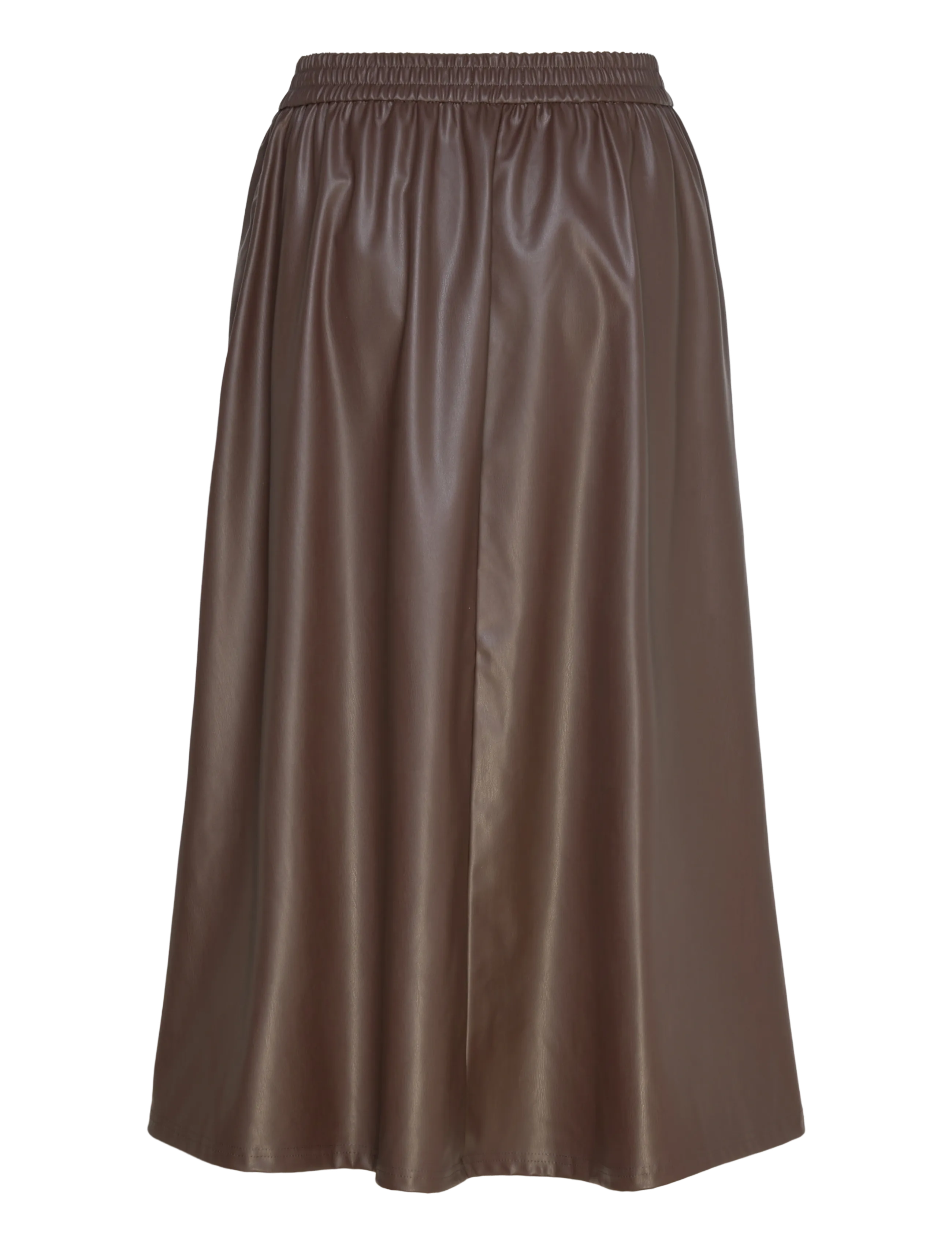 Object - OBJEMERY MW LOSE COATED SKIRT 143 - midi nederdele - seal brown - 2