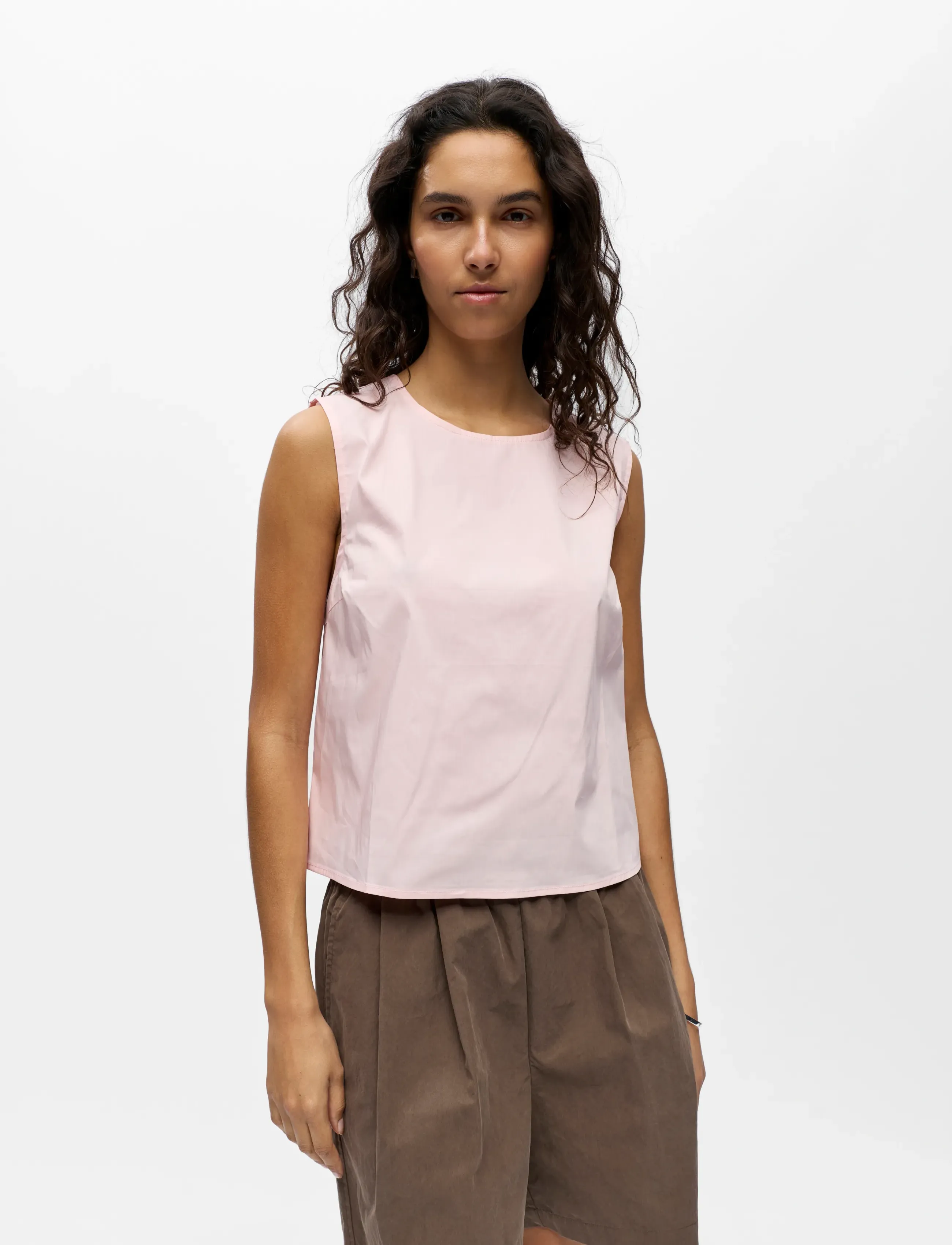 Object Objpaige Lo S/L Top 144, 38, Blouses, Rosa - Sleeveless, Frauen
