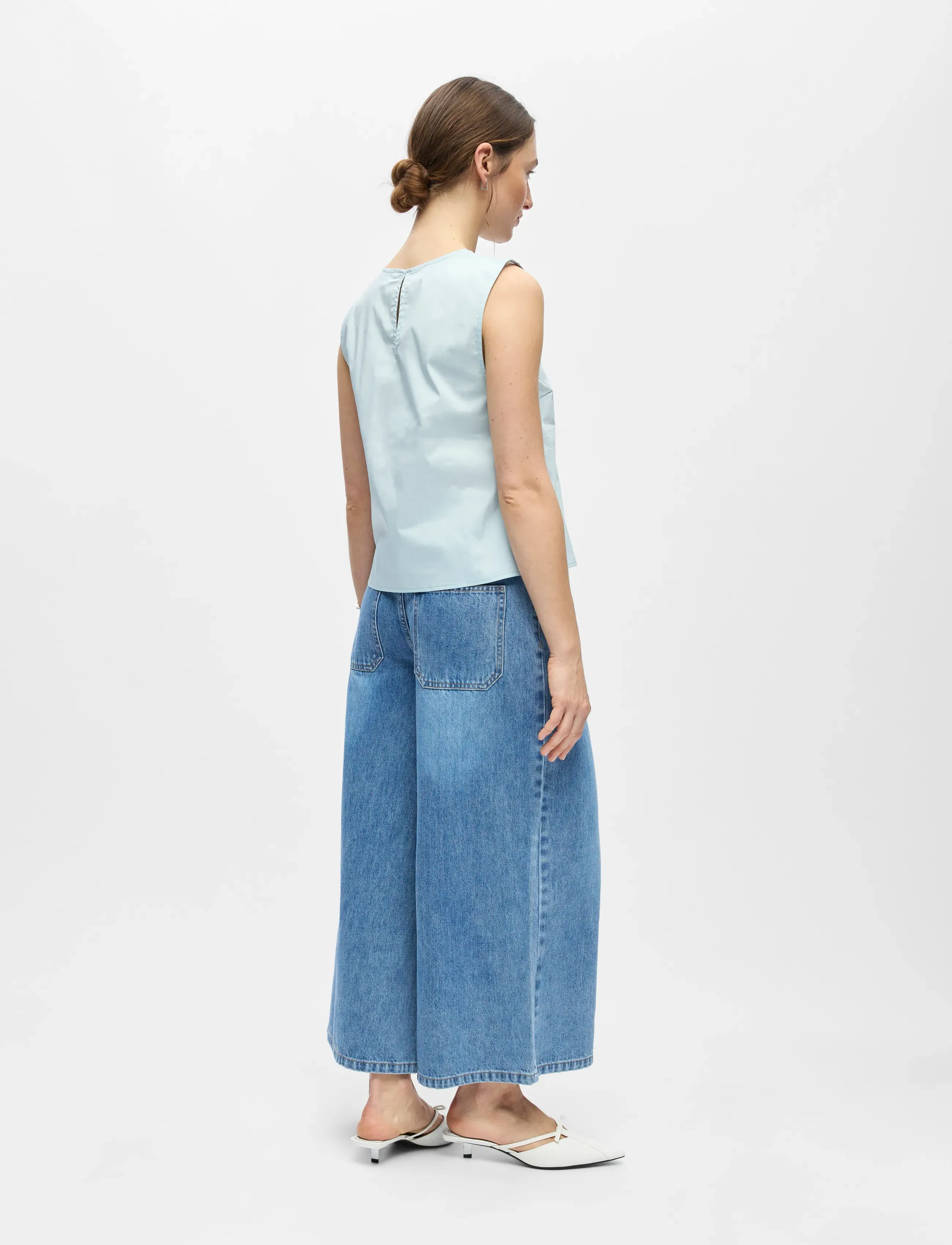 Object - OBJPAIGE LO S/L TOP 144 - sleeveless blouses - winter sky - 2