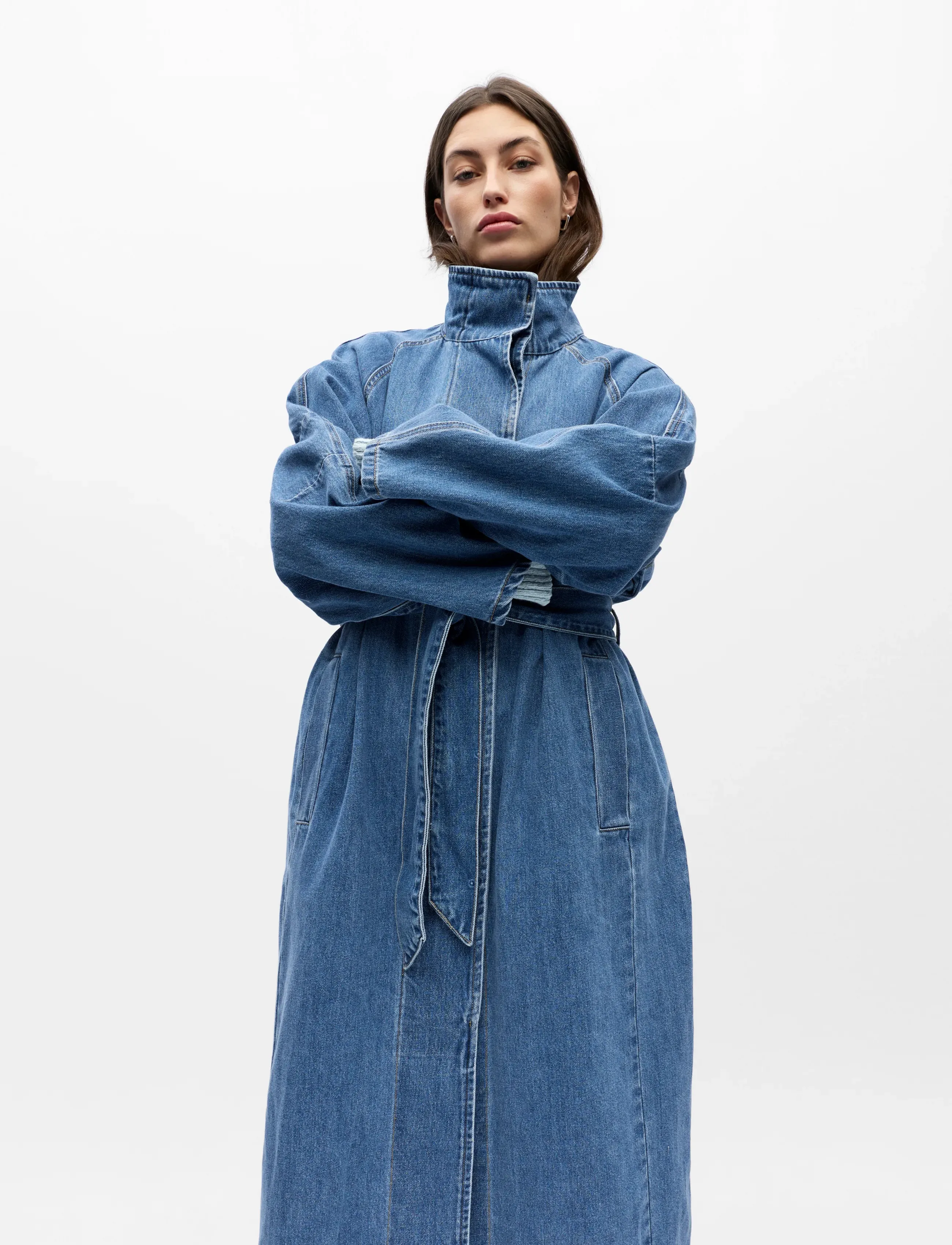 Object - OBJTRINNA L/S DENIM TRENCHCOAT NOOS - trench coats - medium blue denim - 5