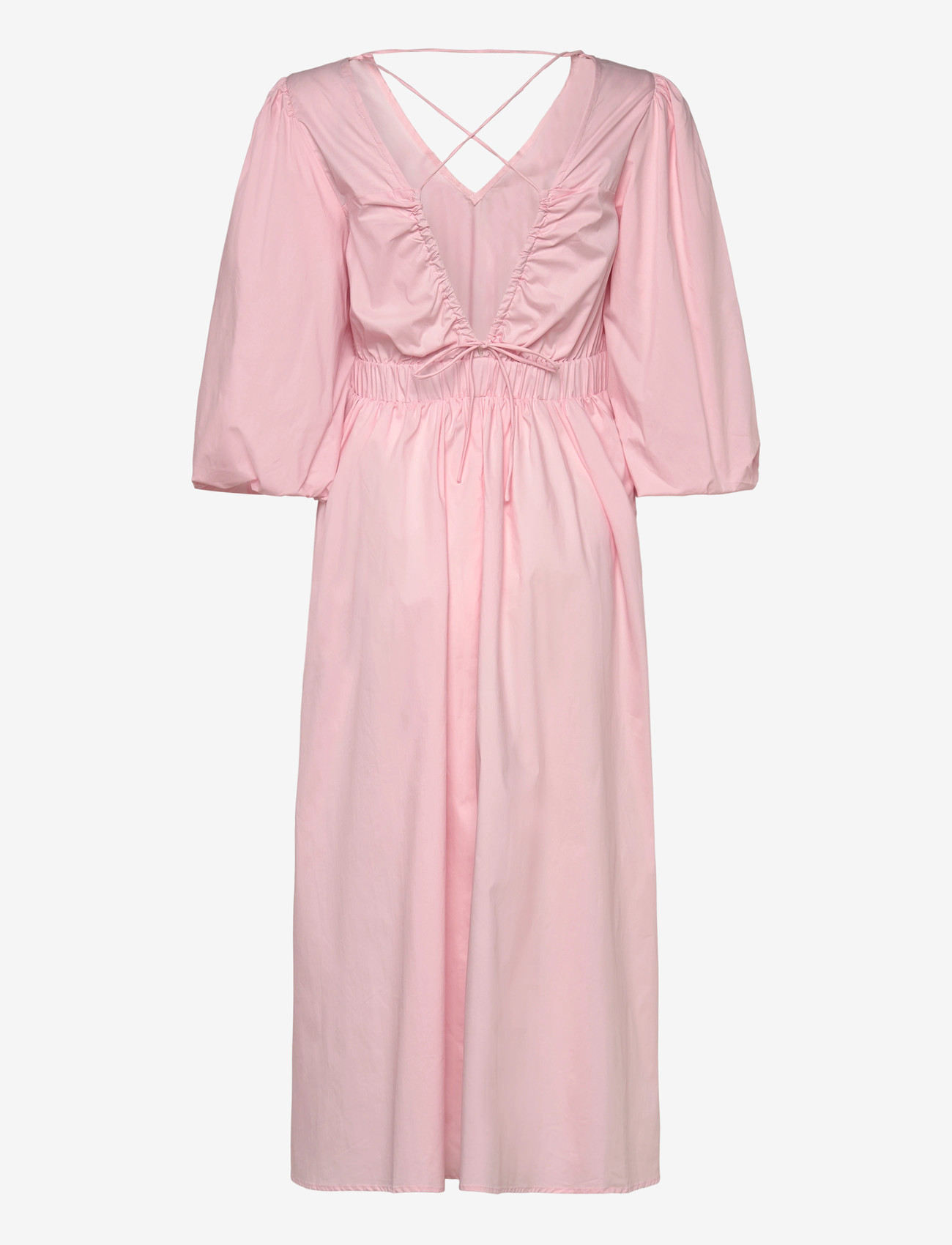 Object - OBJPAIGE 2/4 RE VNECK MIDI DRESS 144 - midi dresses - pale lilac - 1