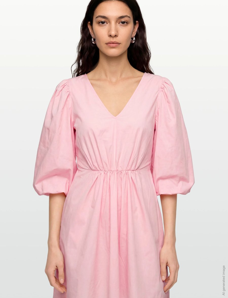 Object - OBJPAIGE 2/4 RE VNECK MIDI DRESS 144 - midikleider - pale lilac - 3