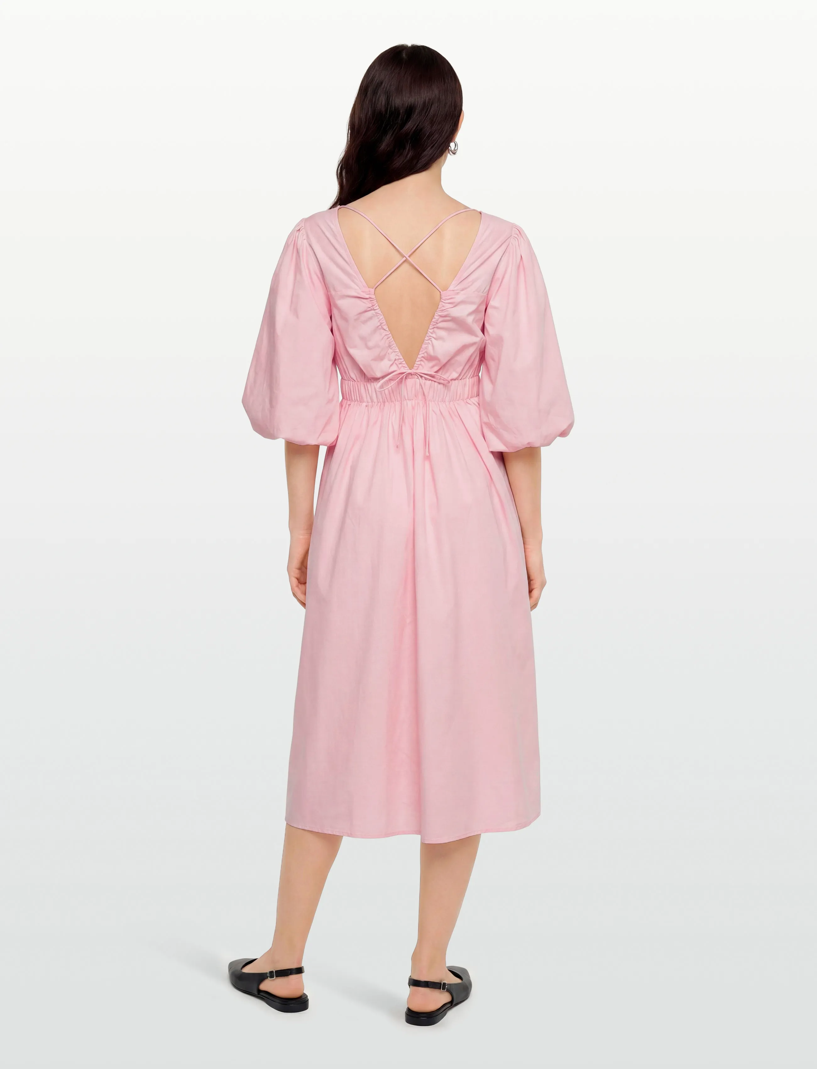 Object - OBJPAIGE 2/4 RE VNECK MIDI DRESS 144 - midikleider - pale lilac - 4