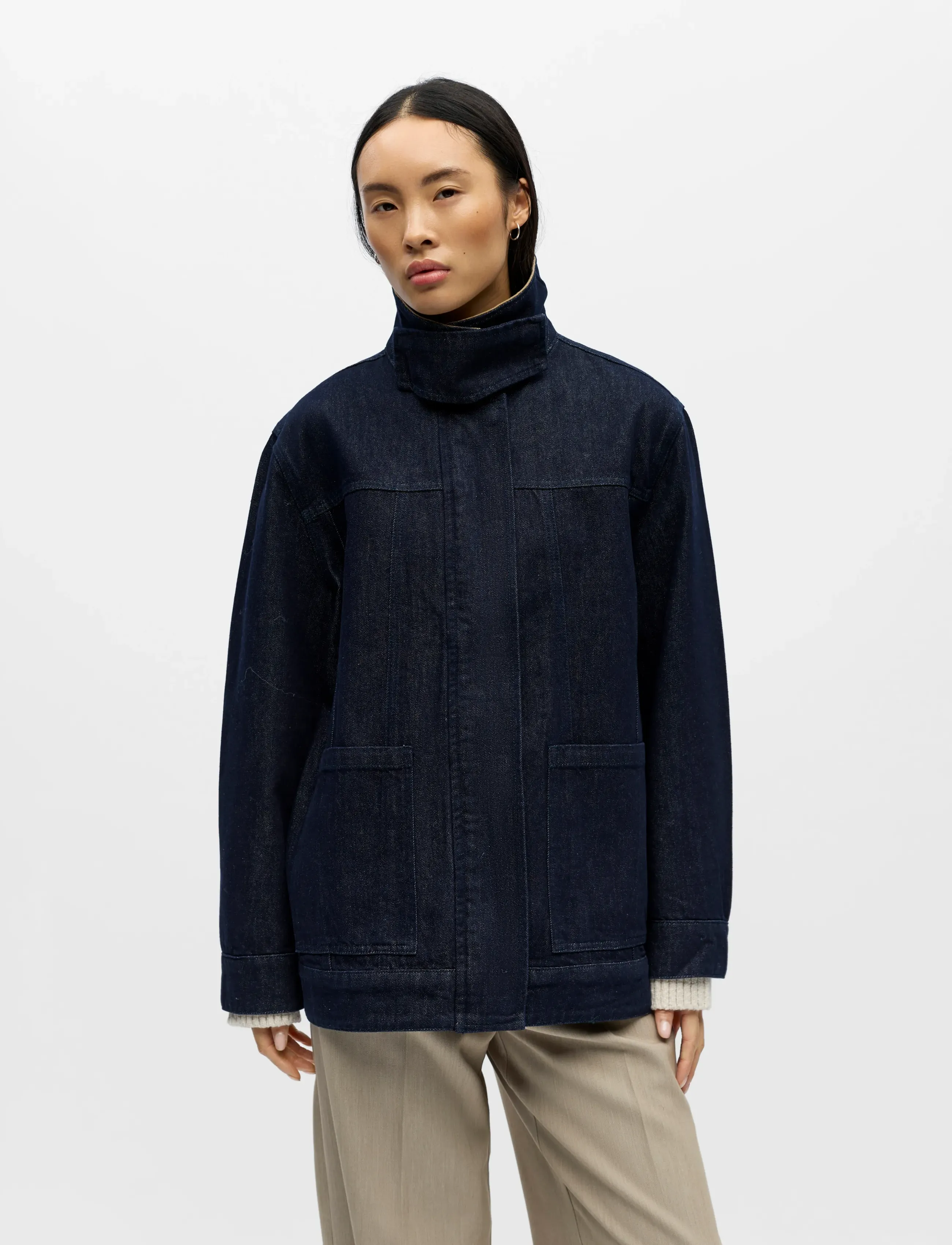 Object - OBJSIRENNA L/S LO DENIM JACKET 143 - frühlingsjacken - dark blue denim - 3