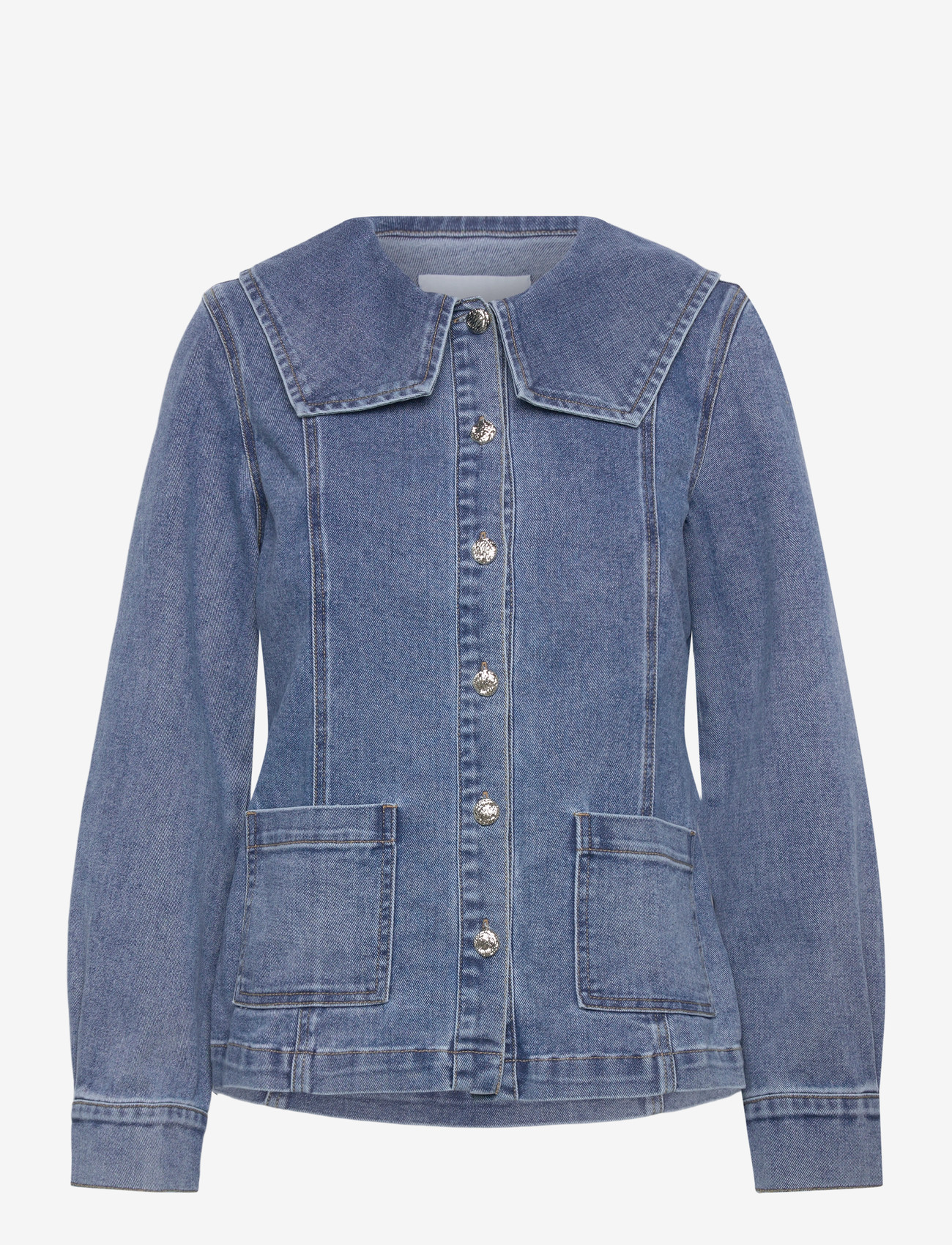 Object - OBJIVY L/S RE DENIM SHIRT 143 - denim shirts - medium blue denim - 0