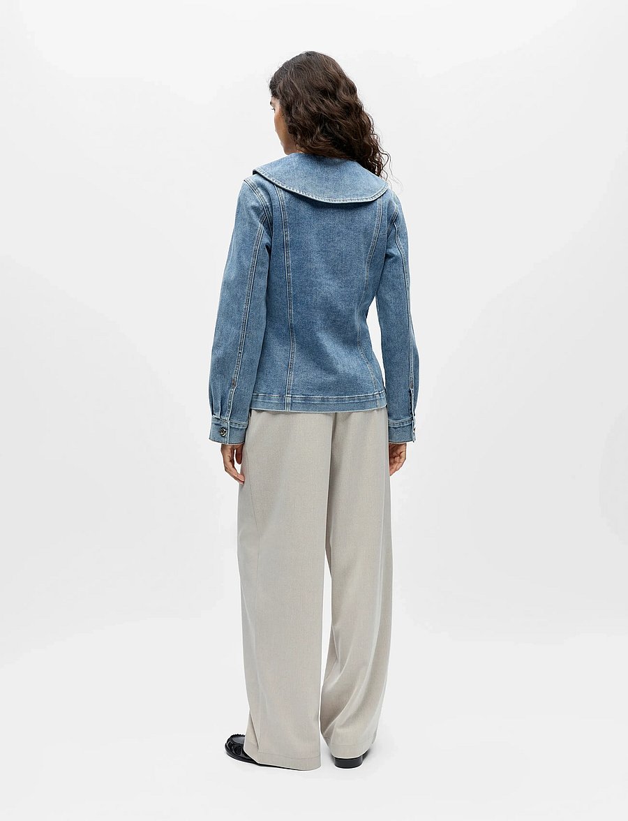 Object - OBJIVY L/S RE DENIM SHIRT 143 - jeansskjortor - medium blue denim - 3