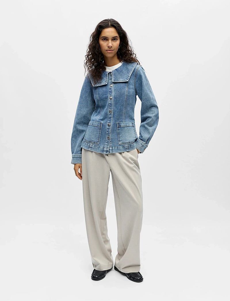 Object - OBJIVY L/S RE DENIM SHIRT 143 - jeanshemden - medium blue denim - 4