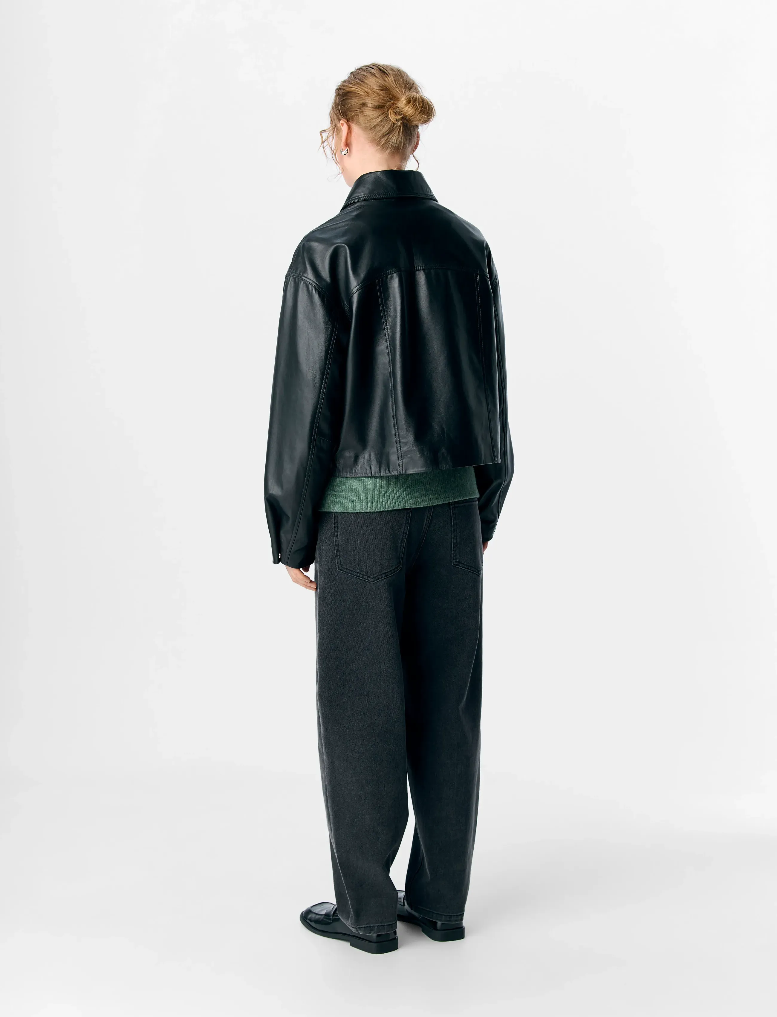 Object - OBJMIRA RE LEATHER JACKET E AU25 - black - 2