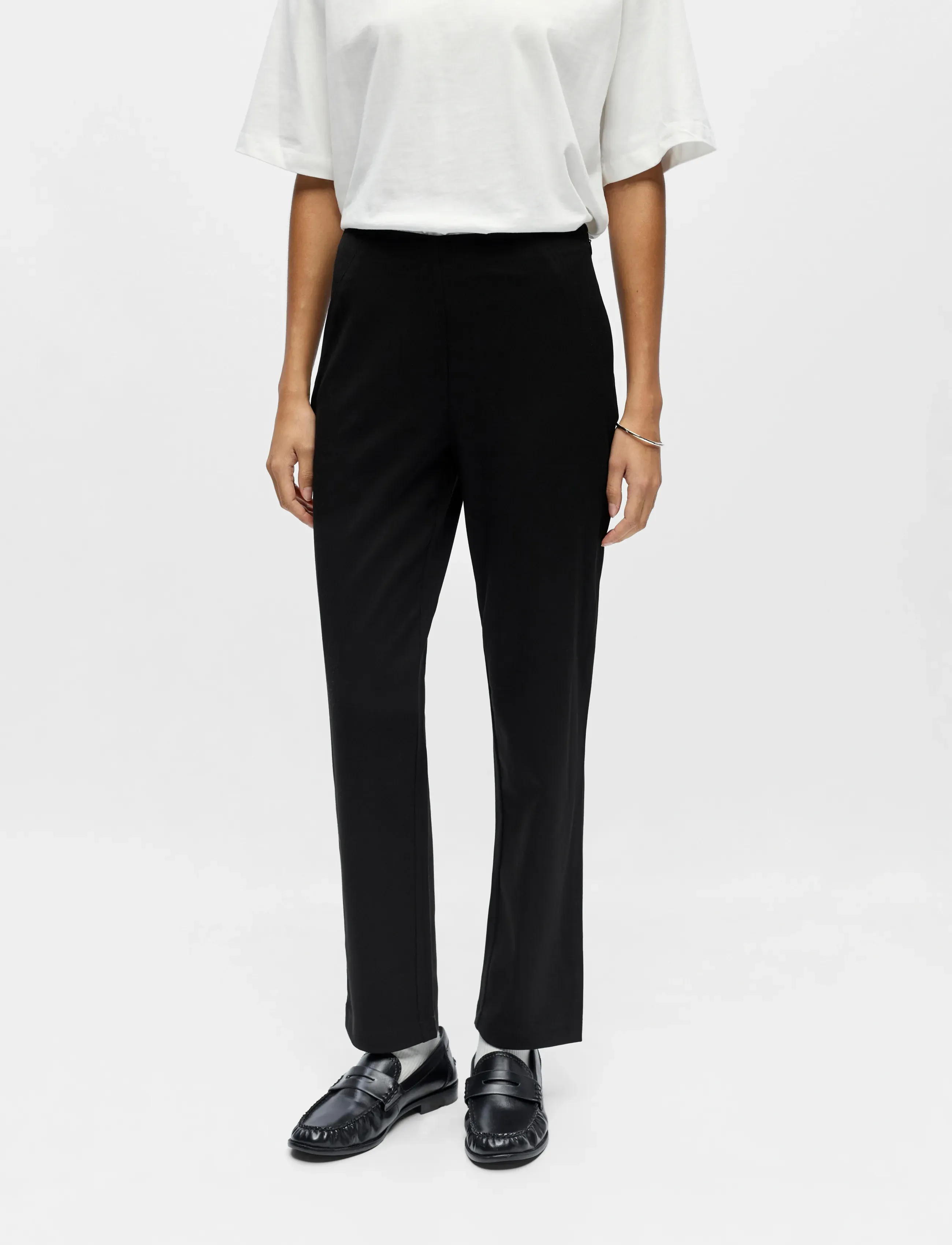 Object Objlisa Mw Re Ancle Pant Div, 44 x 32, Black, Bukser > Chinos, Dame