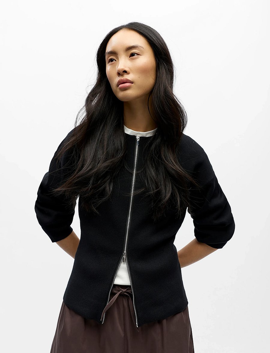 Object - OBJREYNARD L/S LO KNIT CARDIGAN DIV - cardigans - black - 4