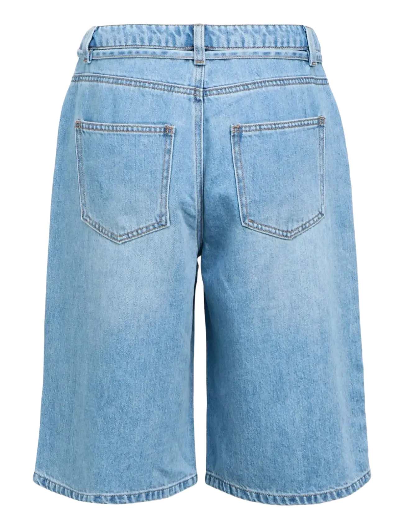 Object - OBJROSIE MW LO DENIM LONG SHORTS NOOS - denim shorts - light blue denim - 2