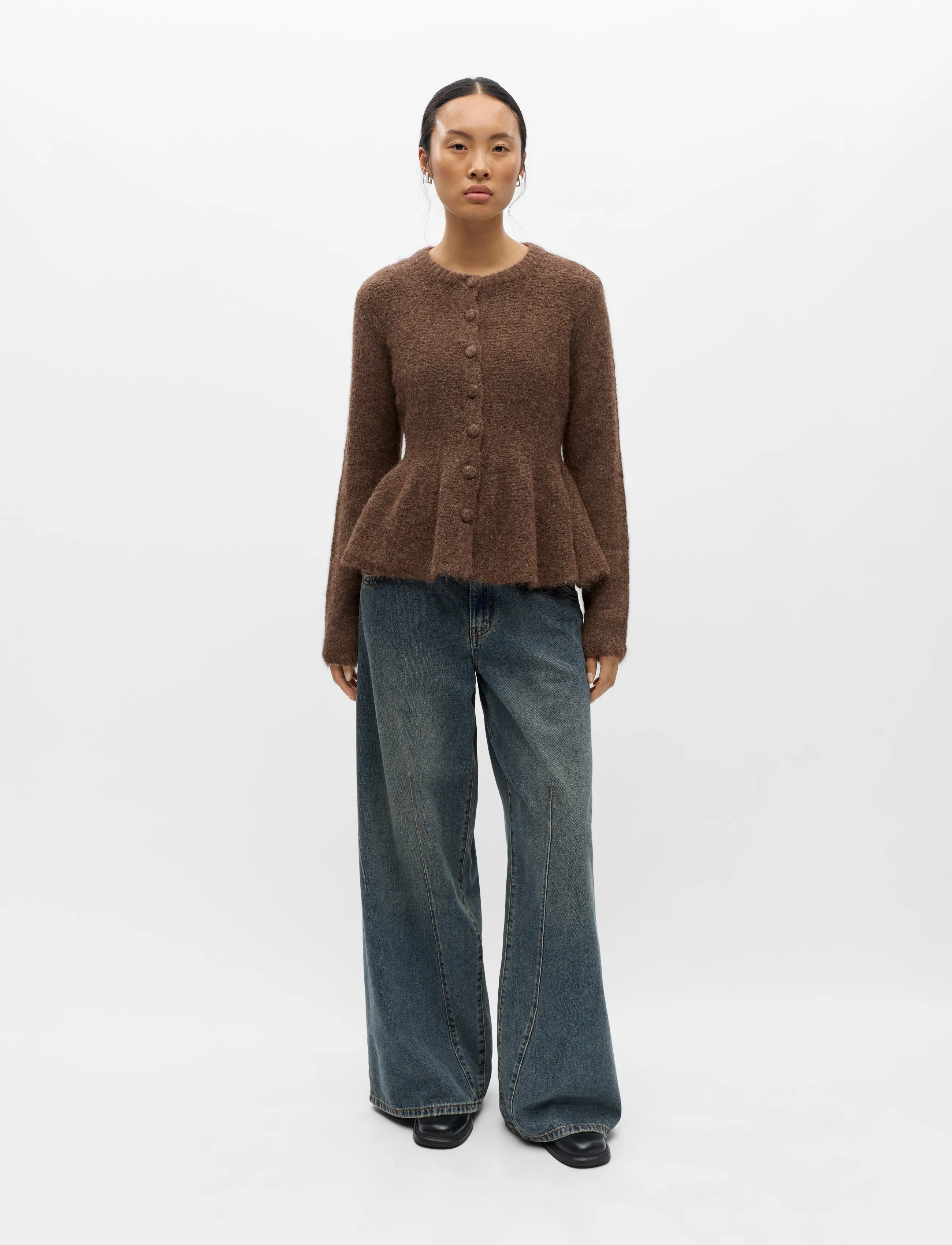OBJECT Objsaggia Re Ls Peplum Knit Cardigan Div dam – bild 4