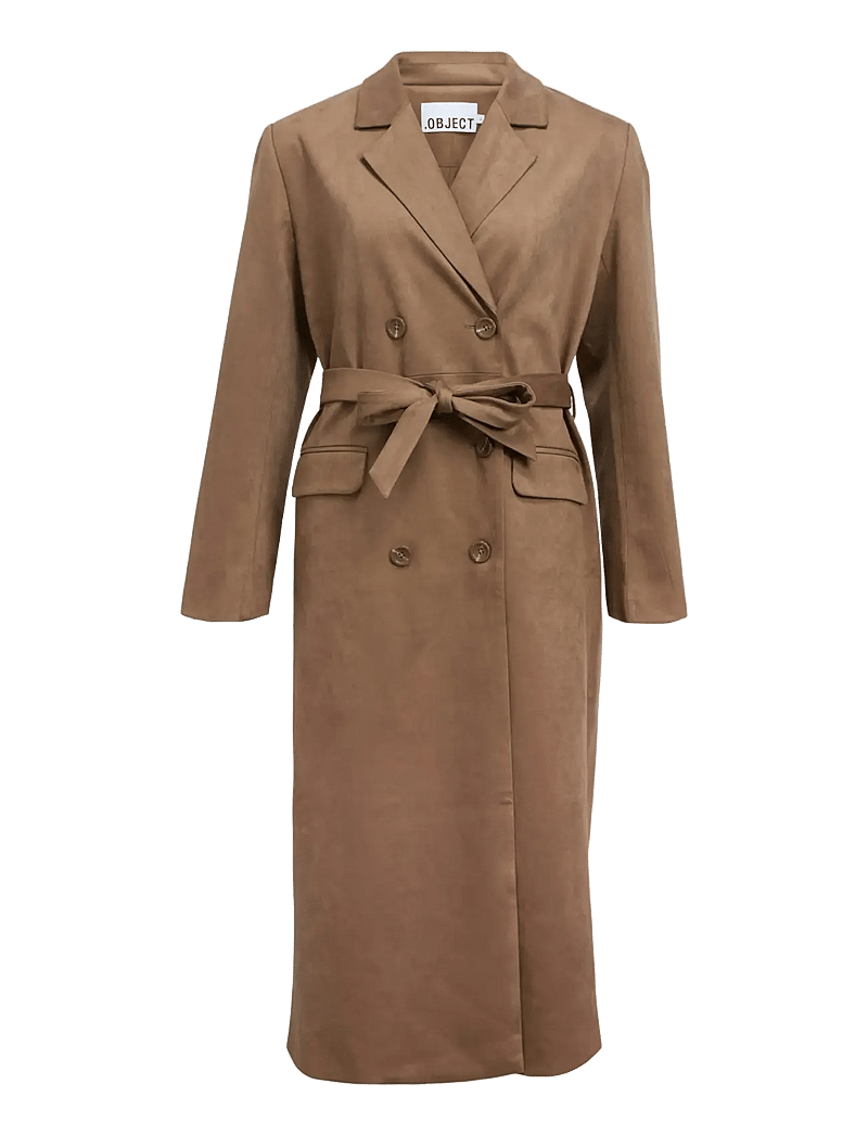 Object - OBJFENJA LO LONG BLAZER E WI 25 - leichte mäntel - dark earth - 1