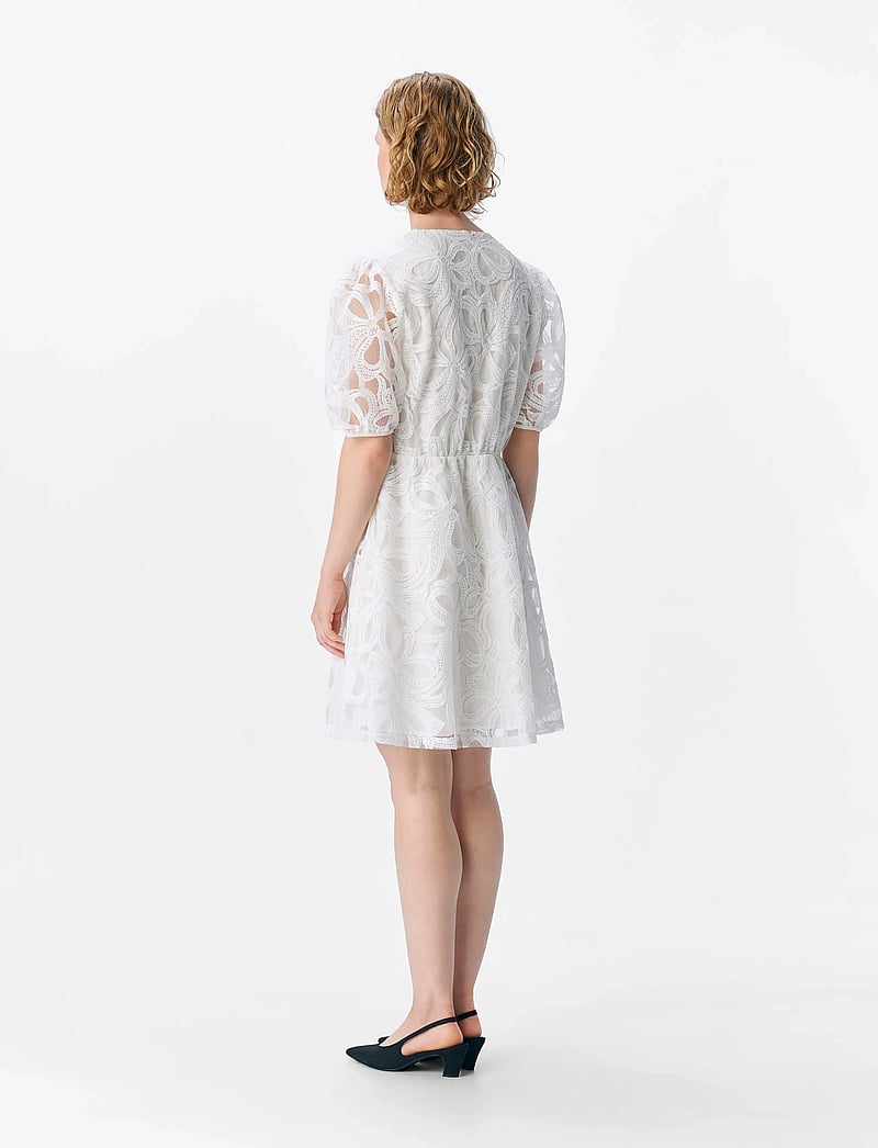 Object - OBJROSE 3/4 RE SHORT DRESS E DIV - lace dresses - cloud dancer - 2