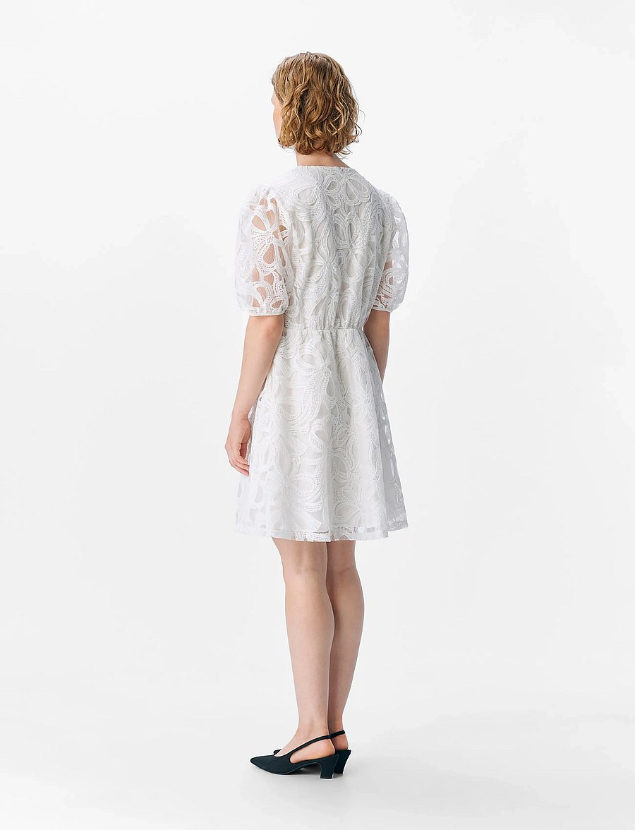 Object - OBJROSE 3/4 RE SHORT DRESS E DIV - konfirmation - cloud dancer - 2