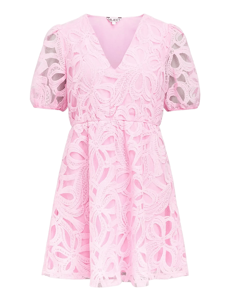 Object - OBJROSE 3/4 RE SHORT DRESS E DIV - konfirmationstøj - pink frosting - 1