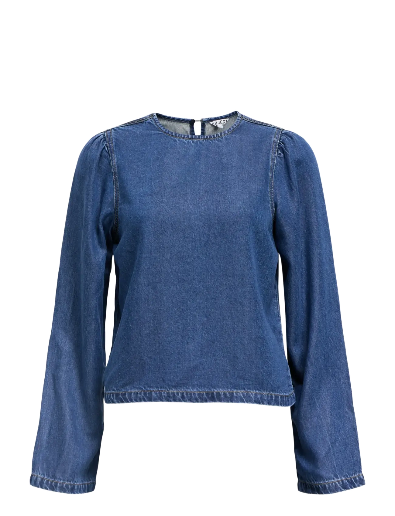 Object OBJFRAME RE L/S TOP DIV - Bluser & Skjorter - MEDIUM BLUE DENIM / blue