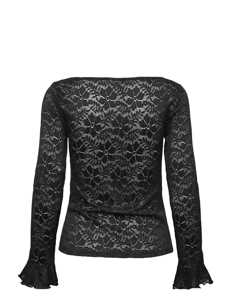 Object - OBJINES L/S SLI TOP E WI25 - långärmade toppar - black - 1