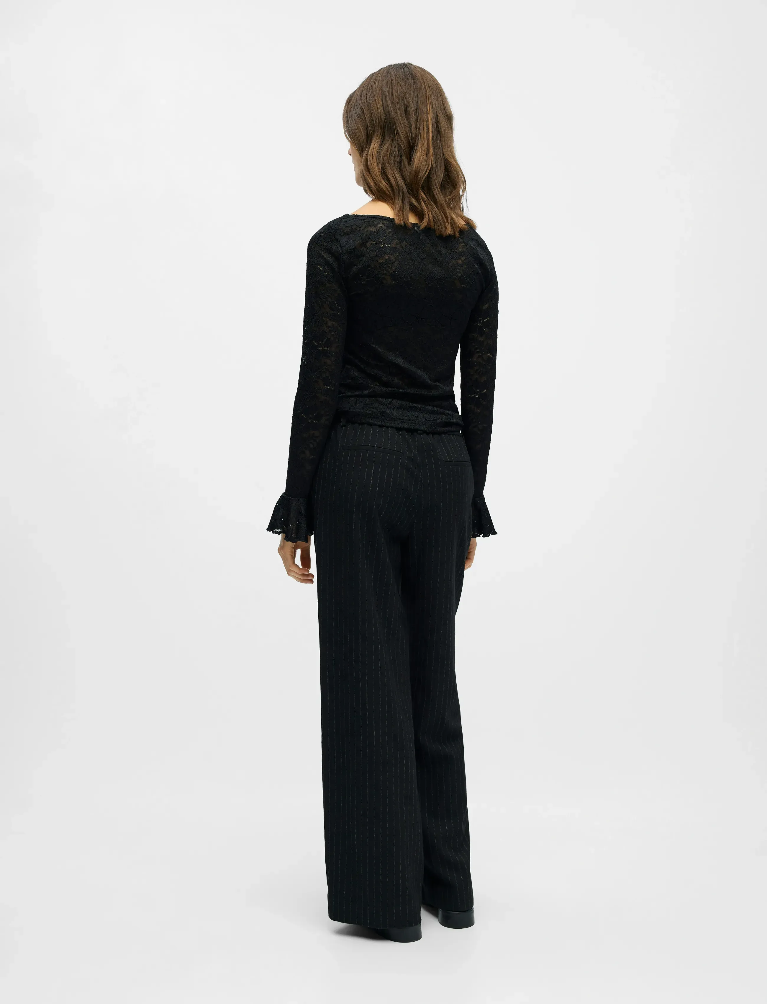 Object - OBJINES L/S SLI TOP E WI25 - langärmlige tops - black - 3