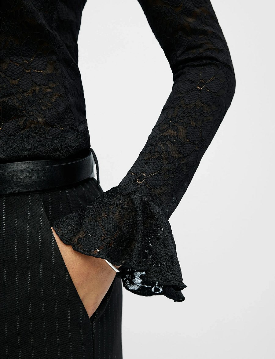 Object - OBJINES L/S SLI TOP E WI25 - langärmlige tops - black - 5