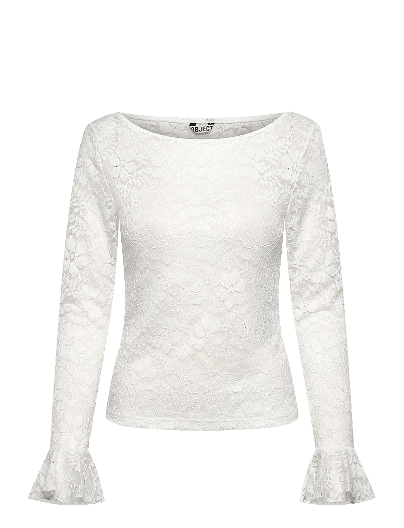 Object - OBJINES L/S SLI TOP E WI25 - långärmade toppar - cloud dancer - 0