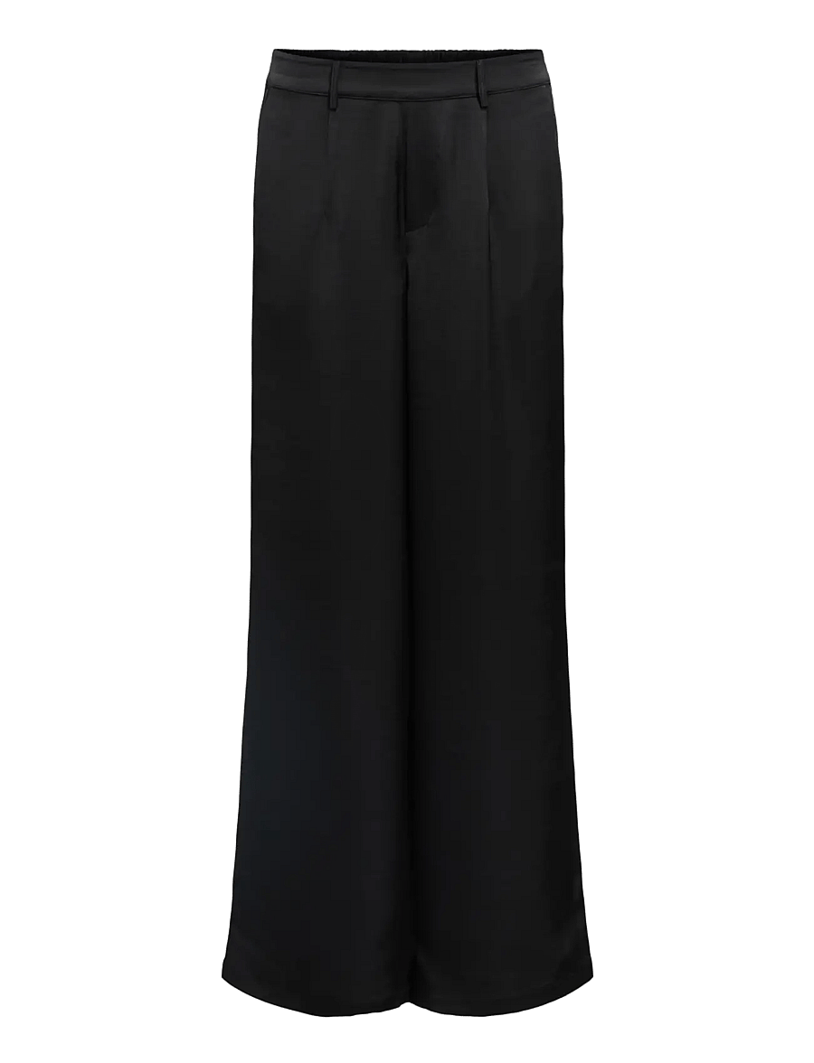 Object - OBJCHILLI MW LISA PANT NOOS - wide leg trousers - black - 1