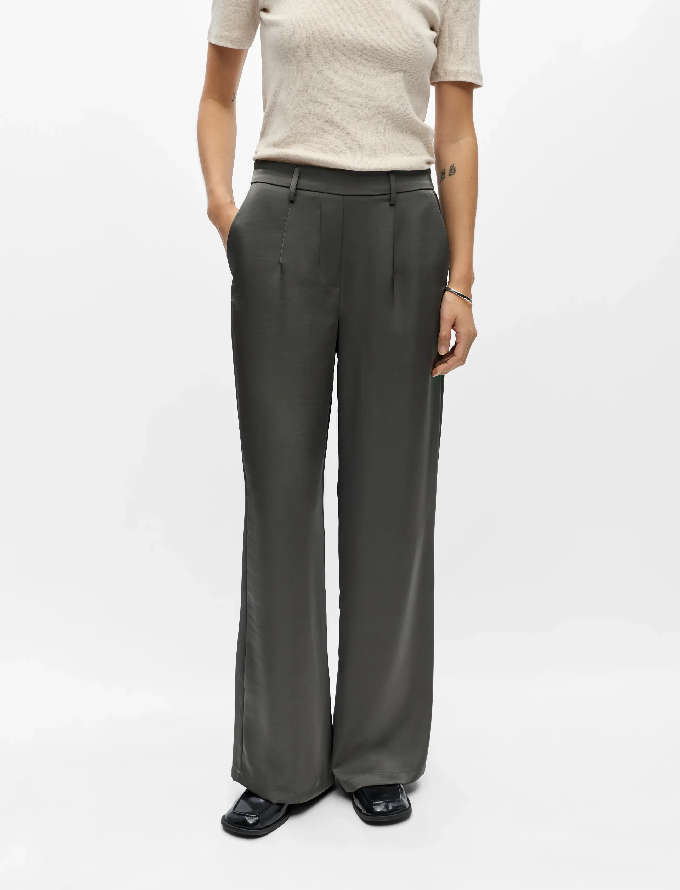 Object OBJCHILLI MW LISA PANT NOOS - Byxor - GUNMETAL / grey