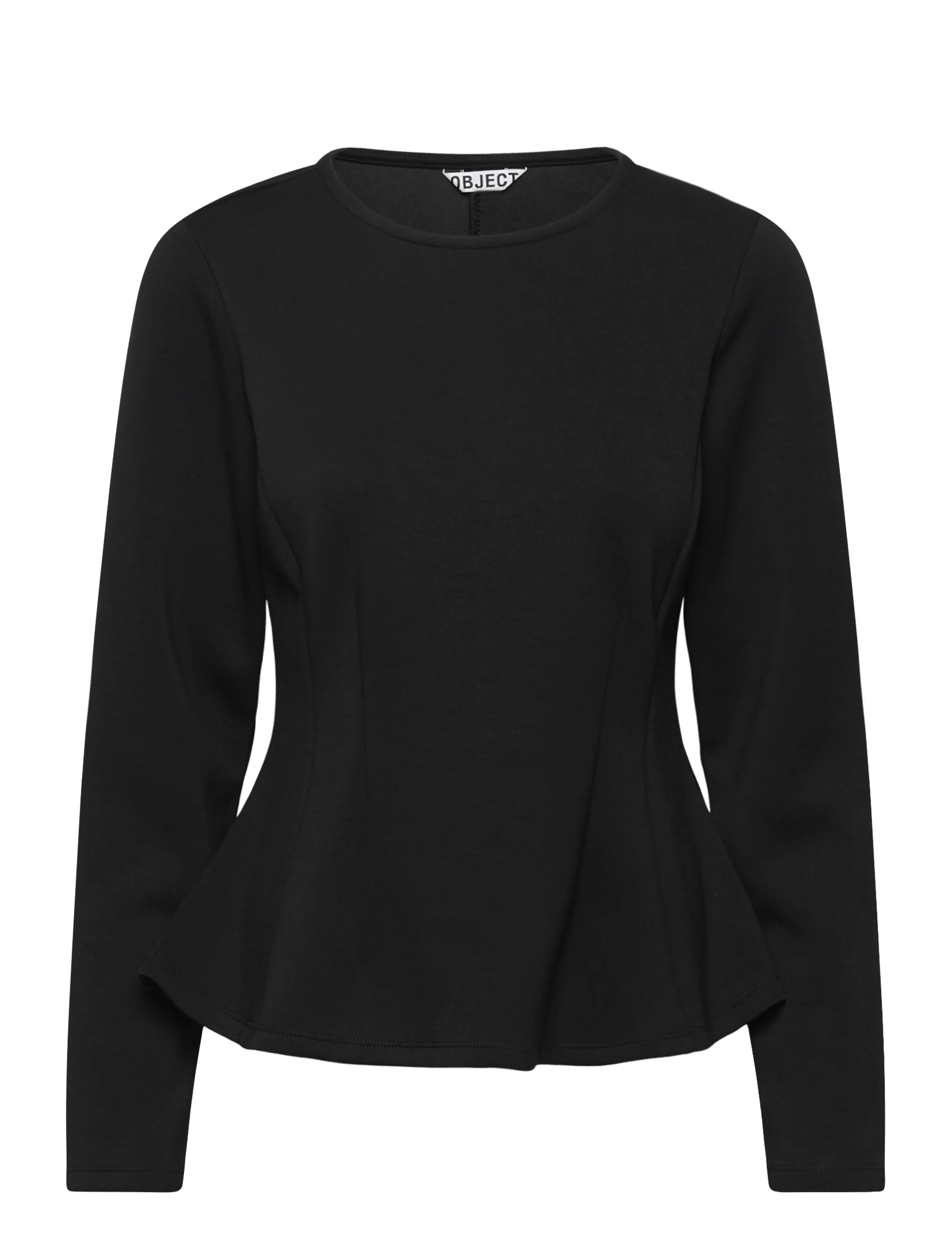 Object OBJDORINA L/S RE SCULPTURE TOP E WI 25 - T-Shirts & Tops - BLACK / black